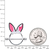 14 Gauge 11/16 Easter Bunny Ears Nipple Shield Set