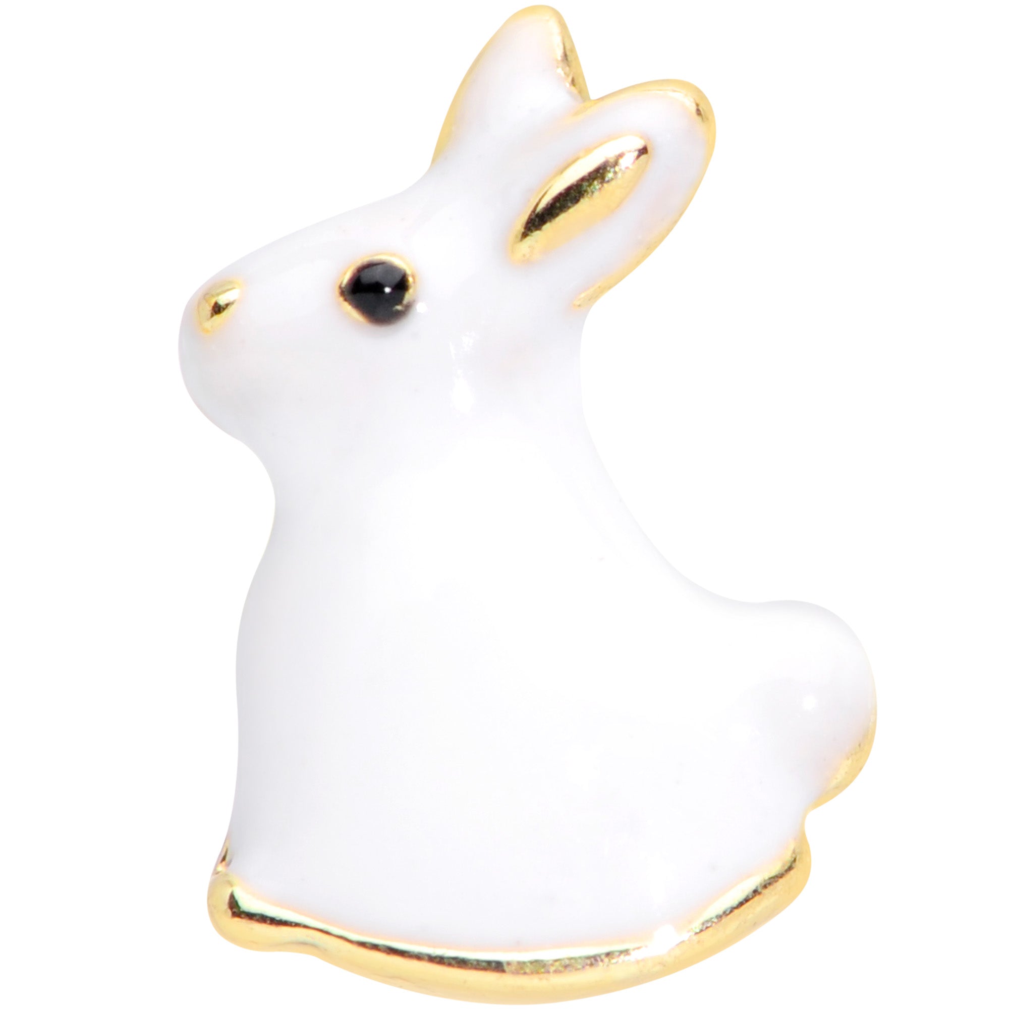 16 Gauge 5/16 White Easter Bunny Rabbit Labret Monroe Tragus