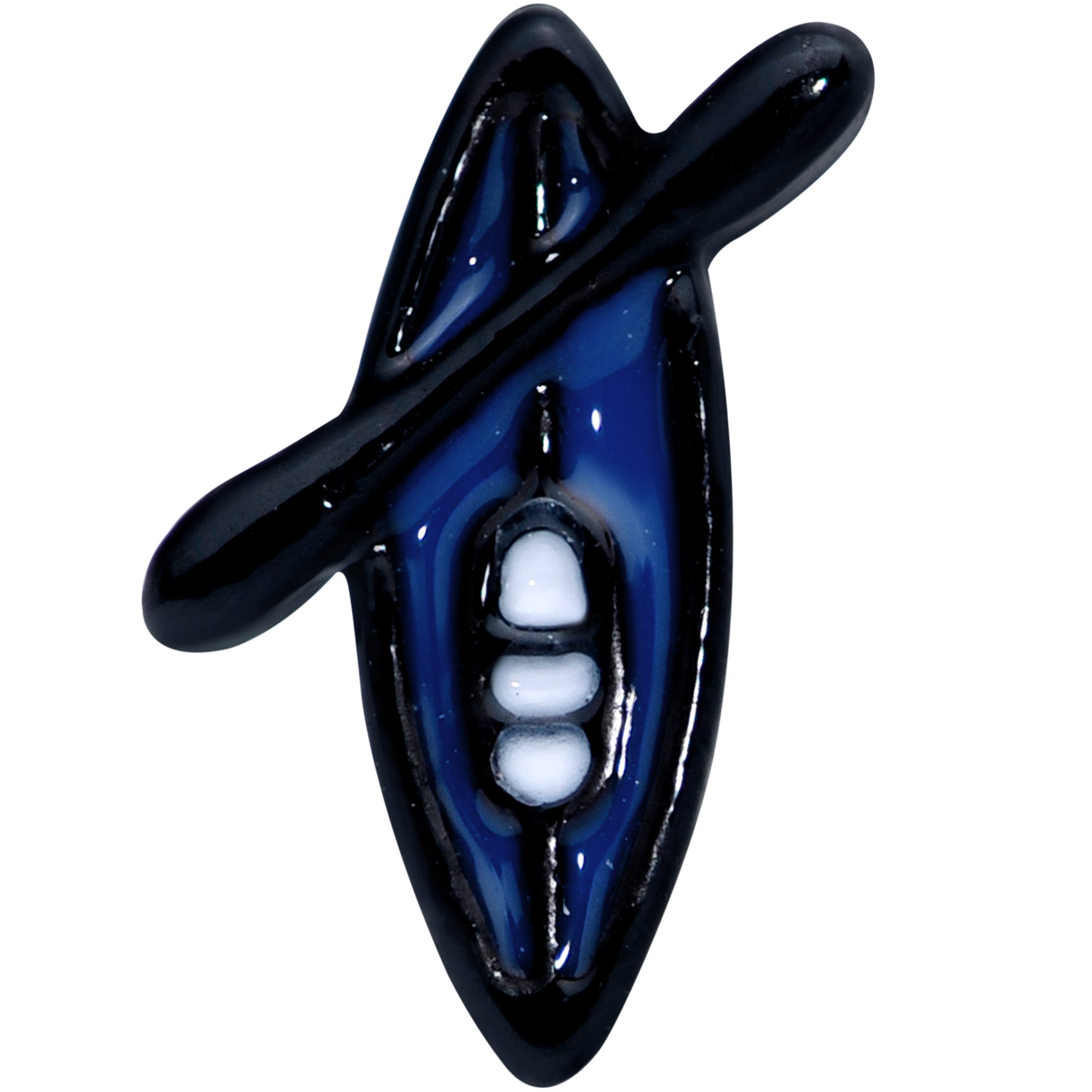 18G 3/8 Black Blue Summer Kayak Boat Nose Hoop