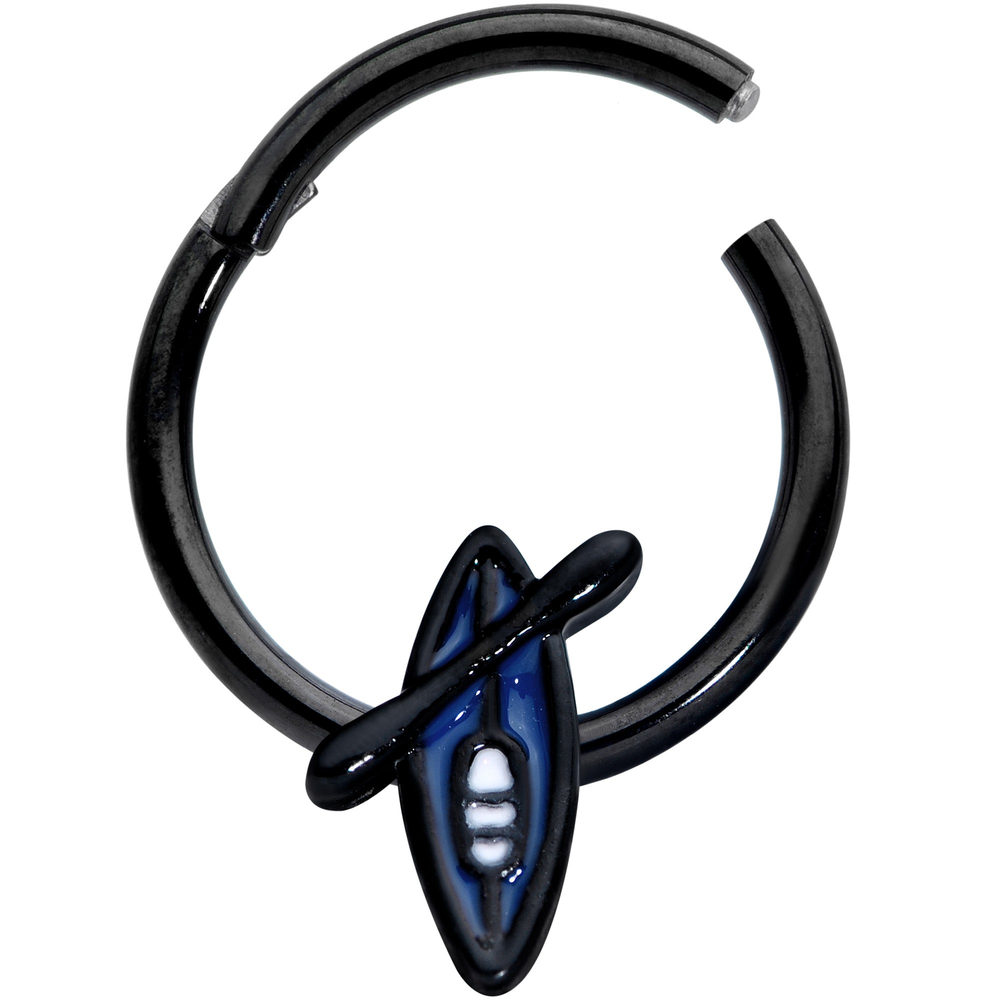 16G 3/8 Black Blue Summer Kayak Boat Hinged Segment Ring