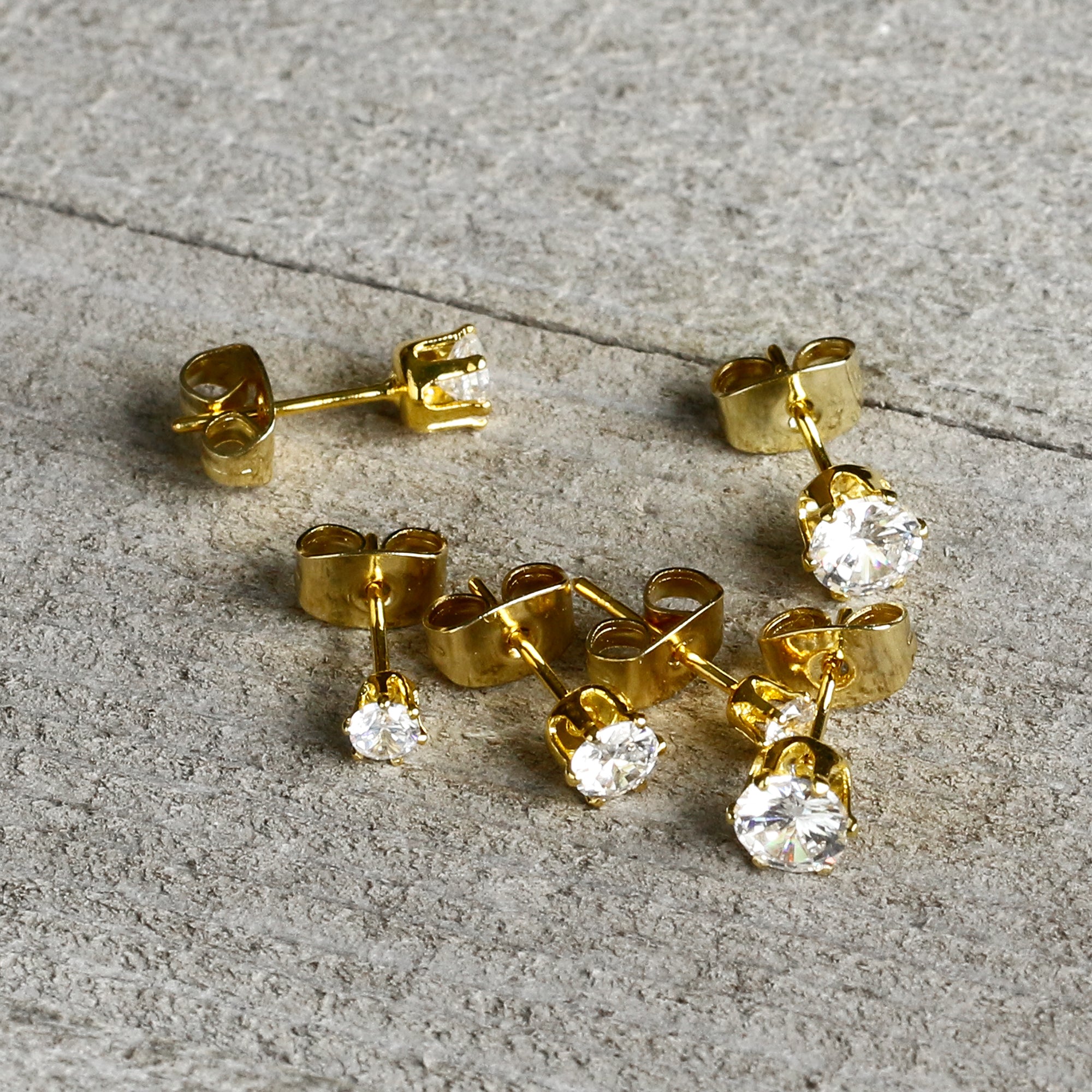 Buy BELLEZIYA Set Of 9 Gold Finish Stud And Hoop Earrings | Shoppers Stop