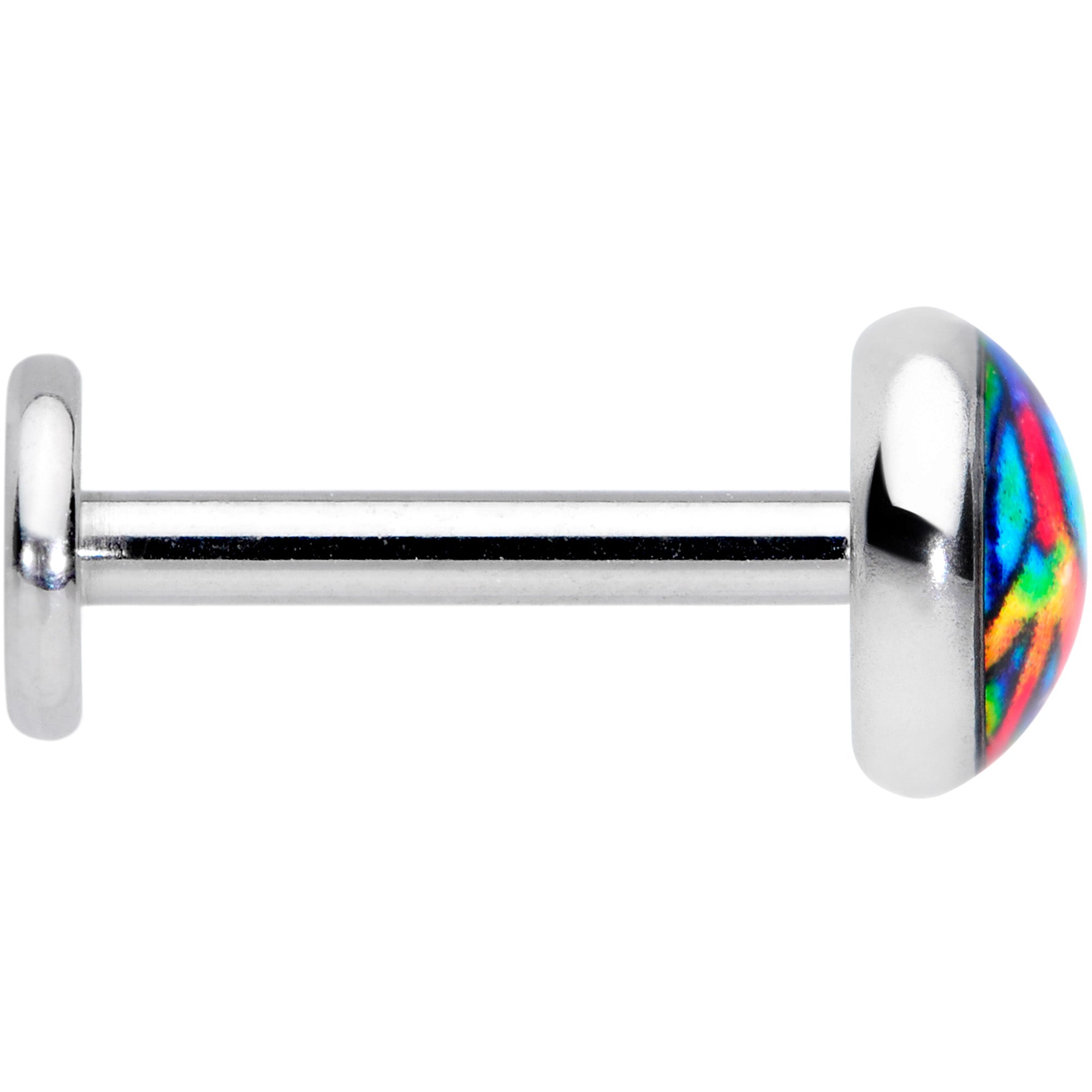 16G 5/16 Rainbow Tie Dye Peace Sign Labret Monroe Tragus