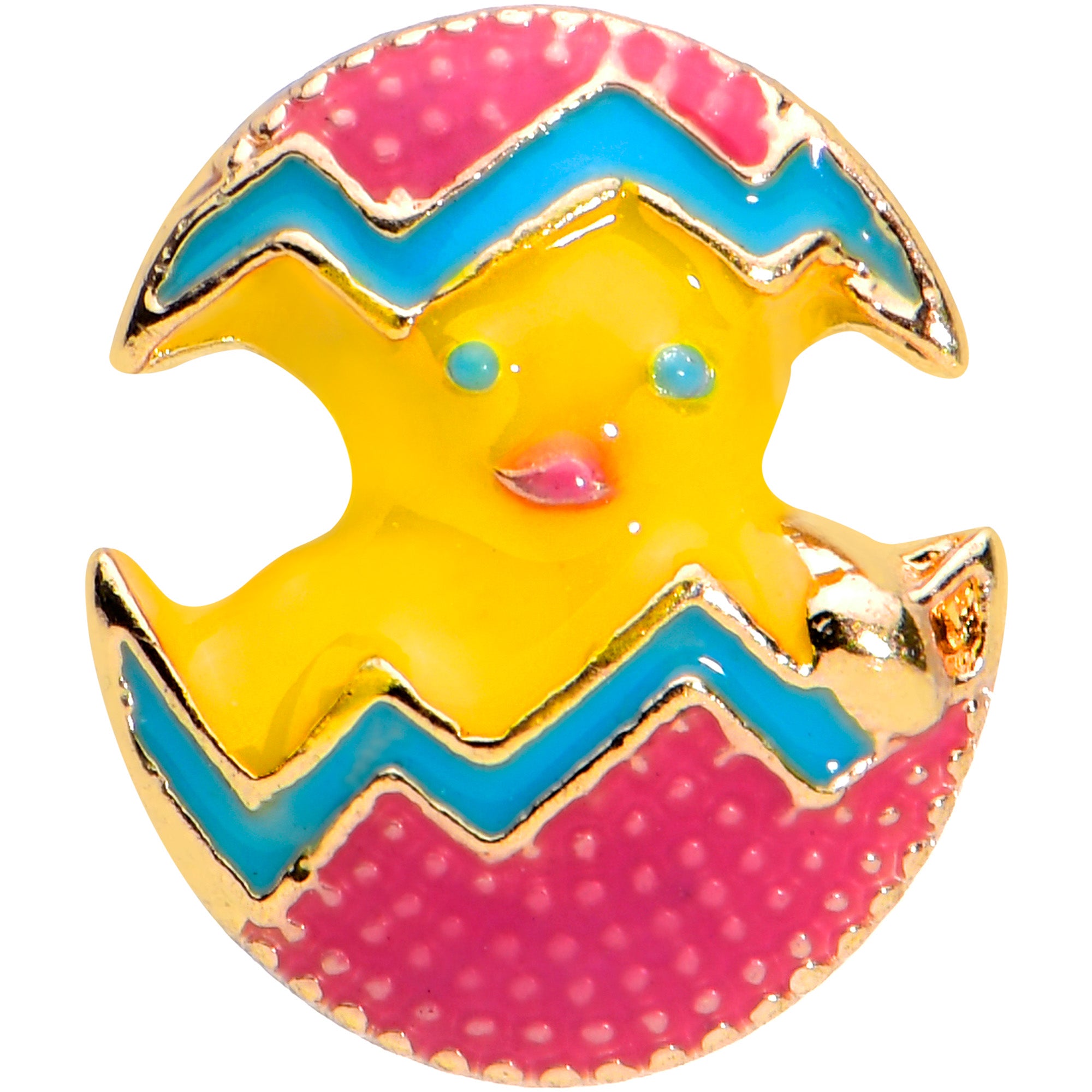 16G 1/4 Gold Tone Red Fancy Easter Chick Cartilage Tragus Earring