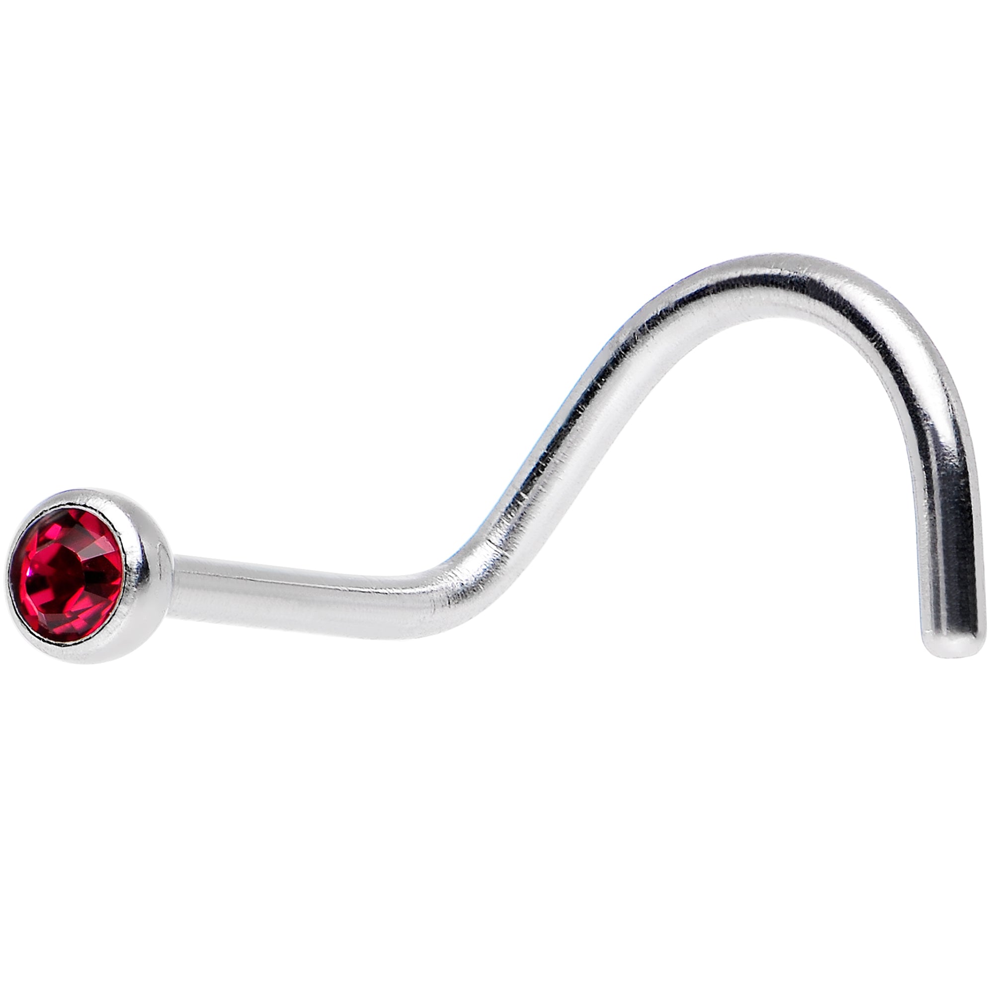 Red 1.5mm Left Side Press Fit Nose Screw Created with Crystals