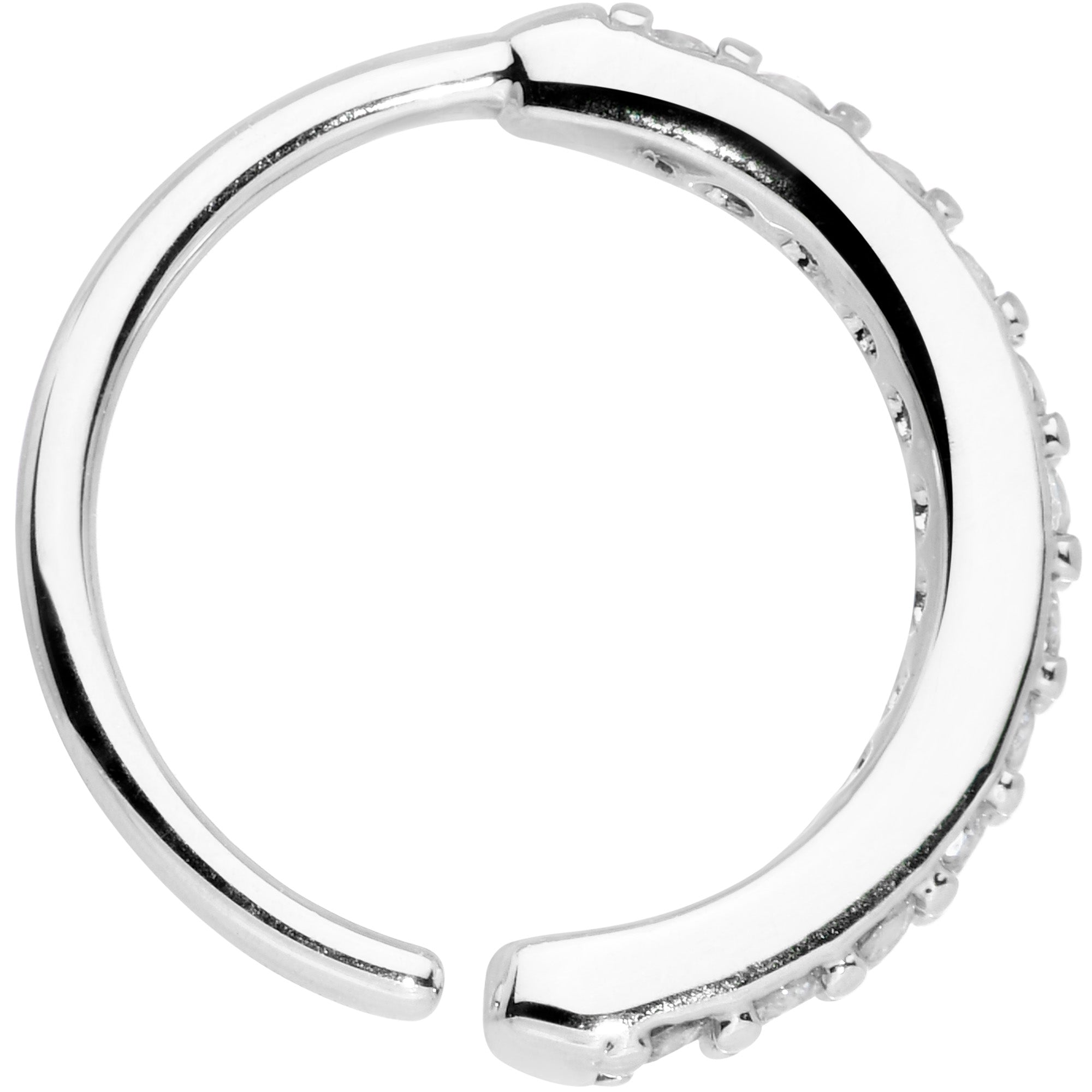 20G 5/16 Clear CZ Gem Forward Facing Nose Hoop
