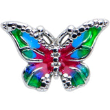 16 Gauge 5/16 Bright Beauty Textured Butterfly Labret Monroe Tragus