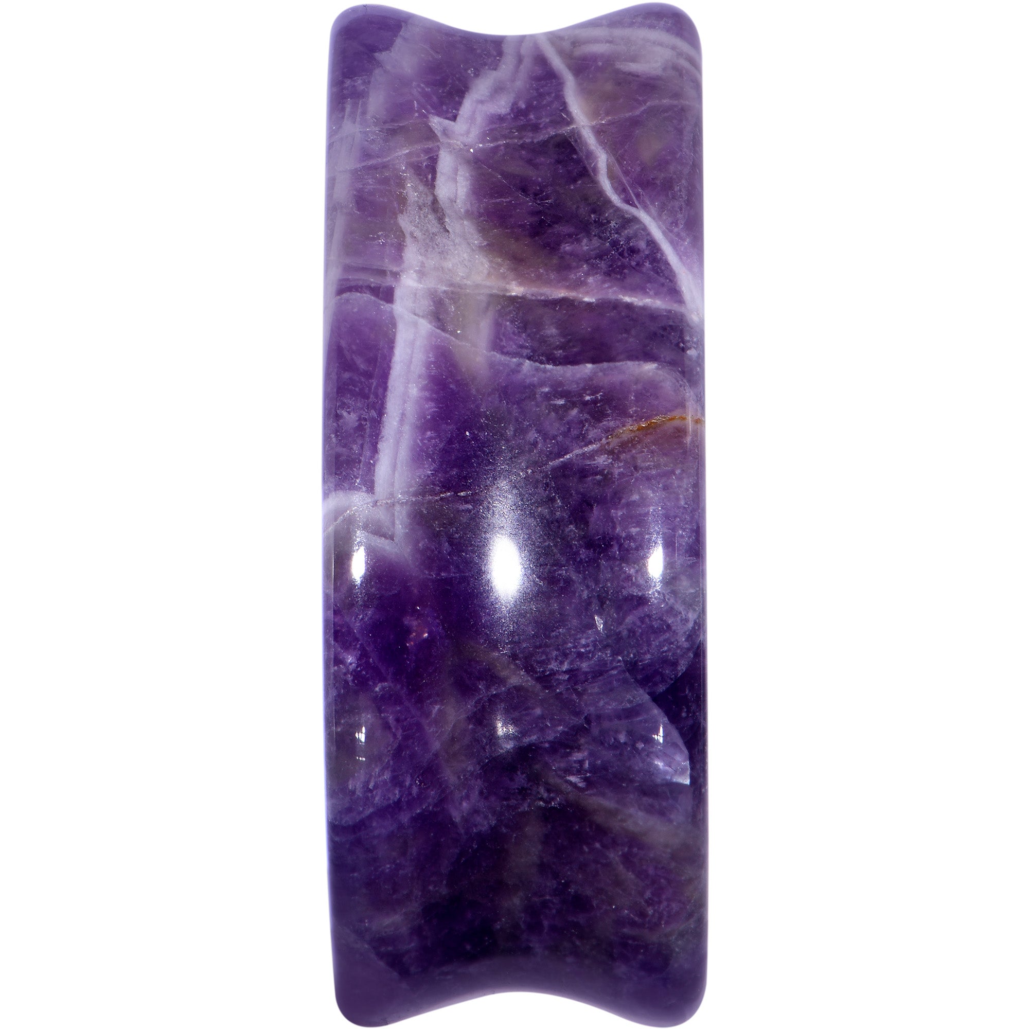 Purple Amethyst Stone Drop Saddle Plug Set