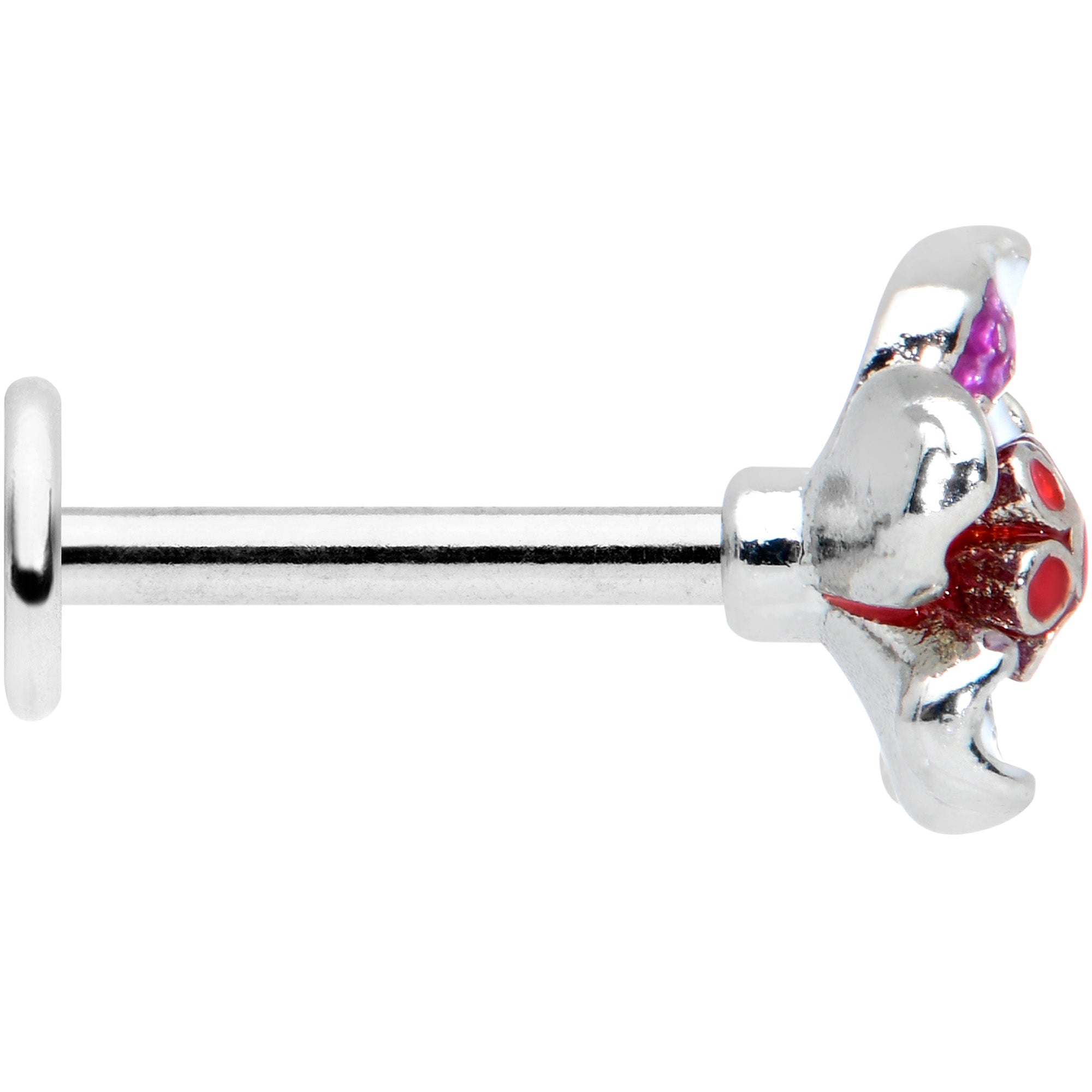 16G 5/16 Purple Red Flower in Flower Labret Monroe Tragus