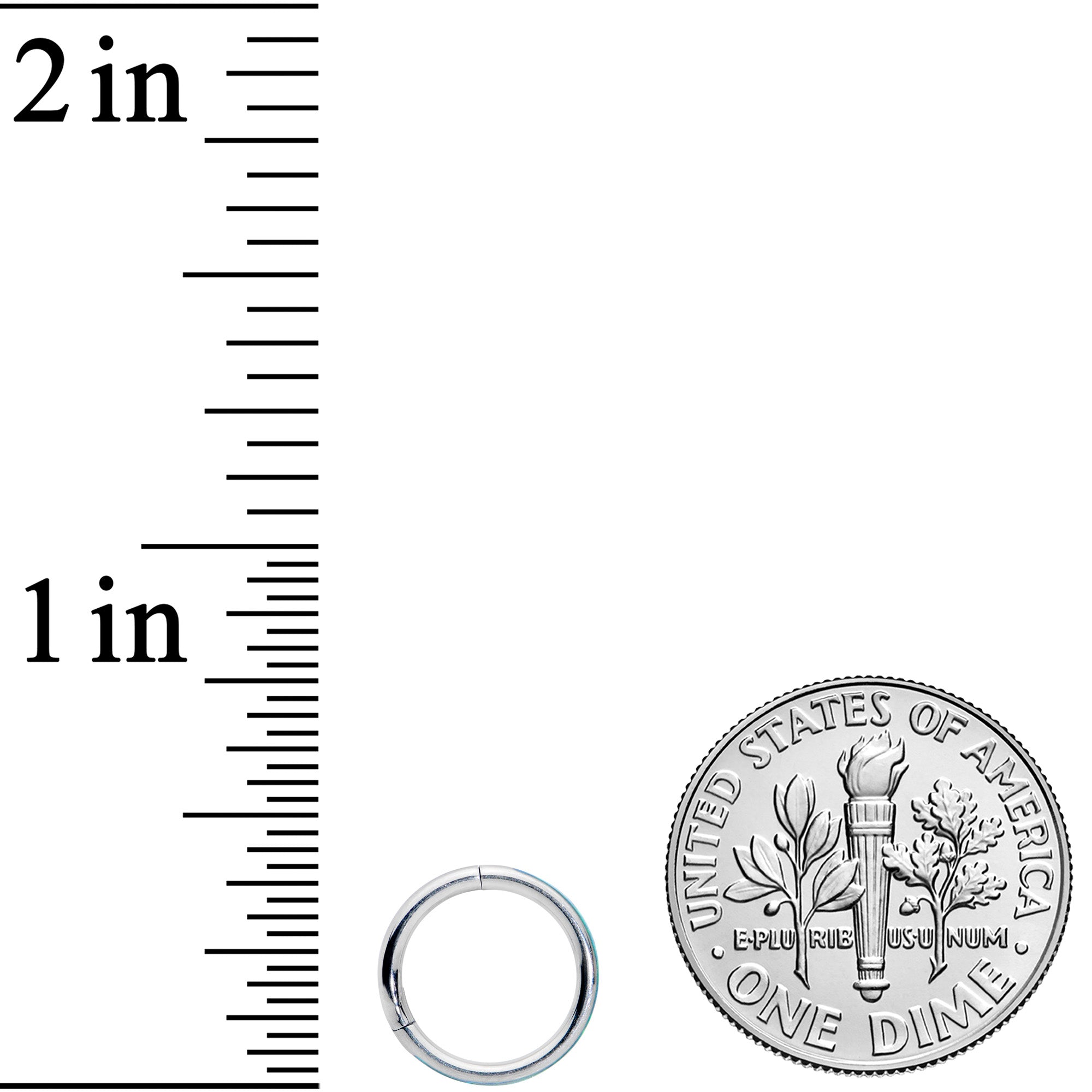 16G 5/16 Green Synthetic Opal Forward Facing Hinged Segment Ring