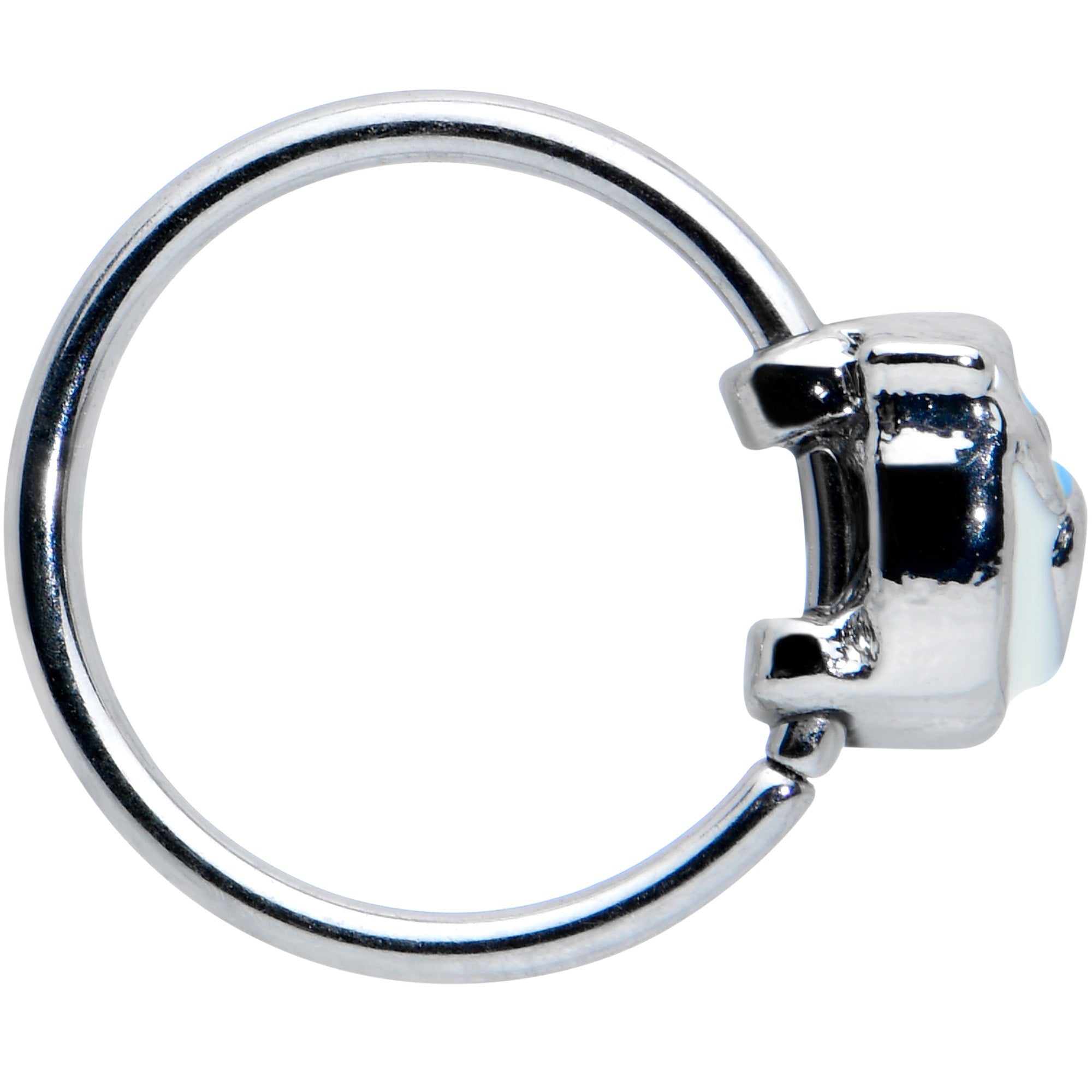 20G 5/16 Happy Little Blue Bird Nose Hoop