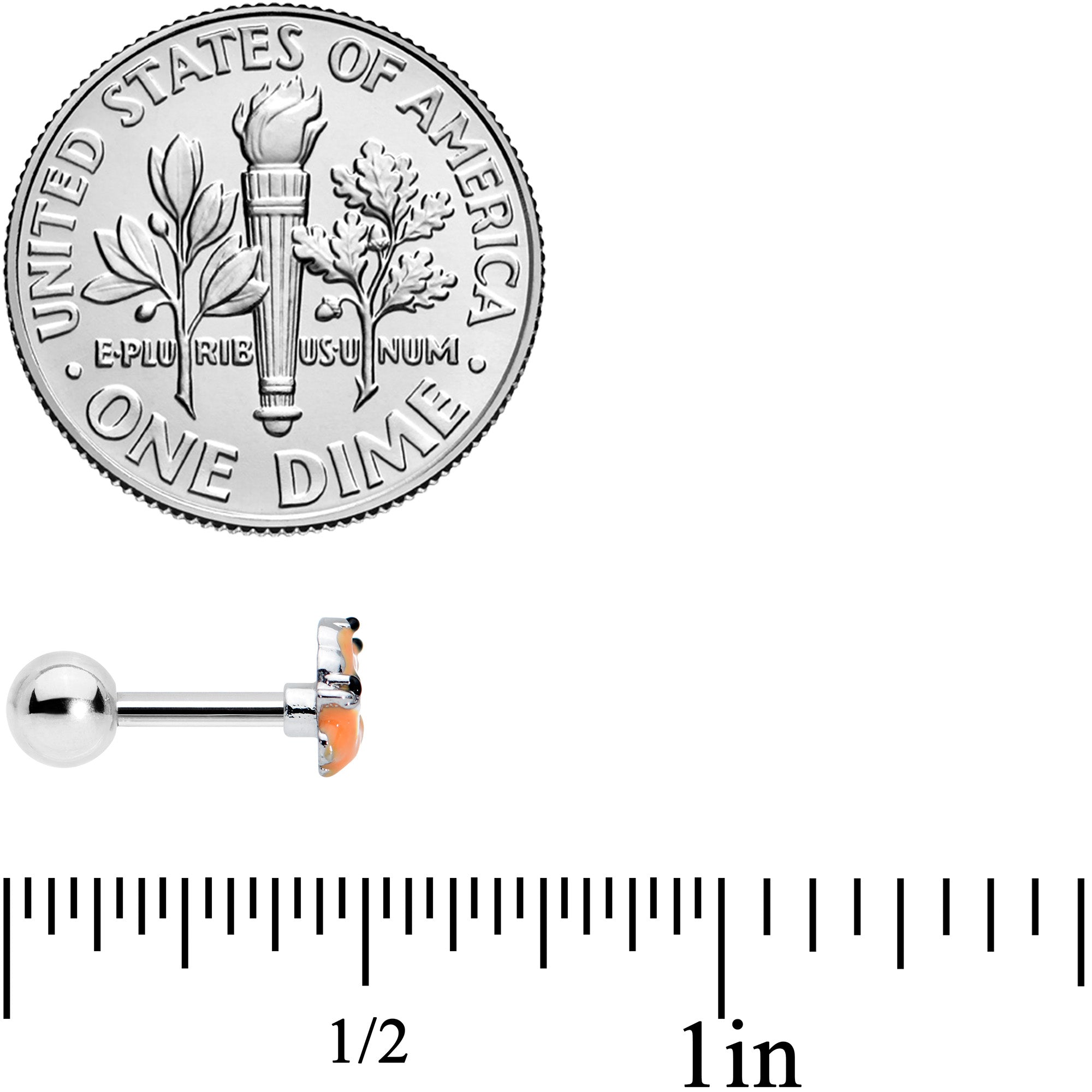 16G 1/4 Cute Fall Fox Cartilage Tragus Earring