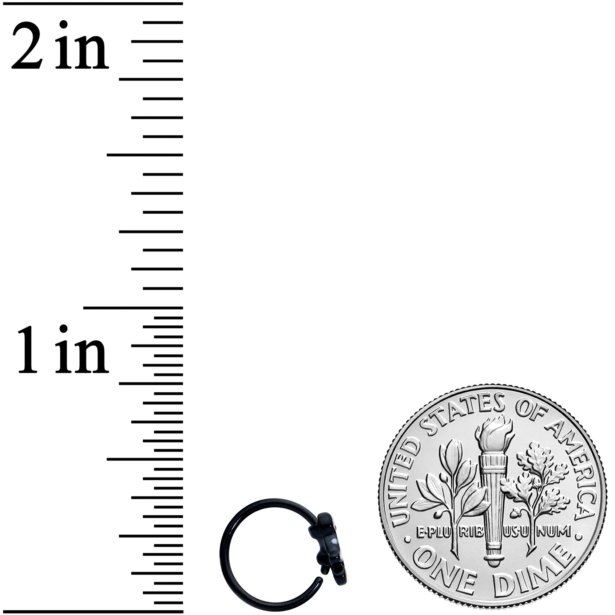 20G 5/16 Black Baby Penguin Nose Hoop