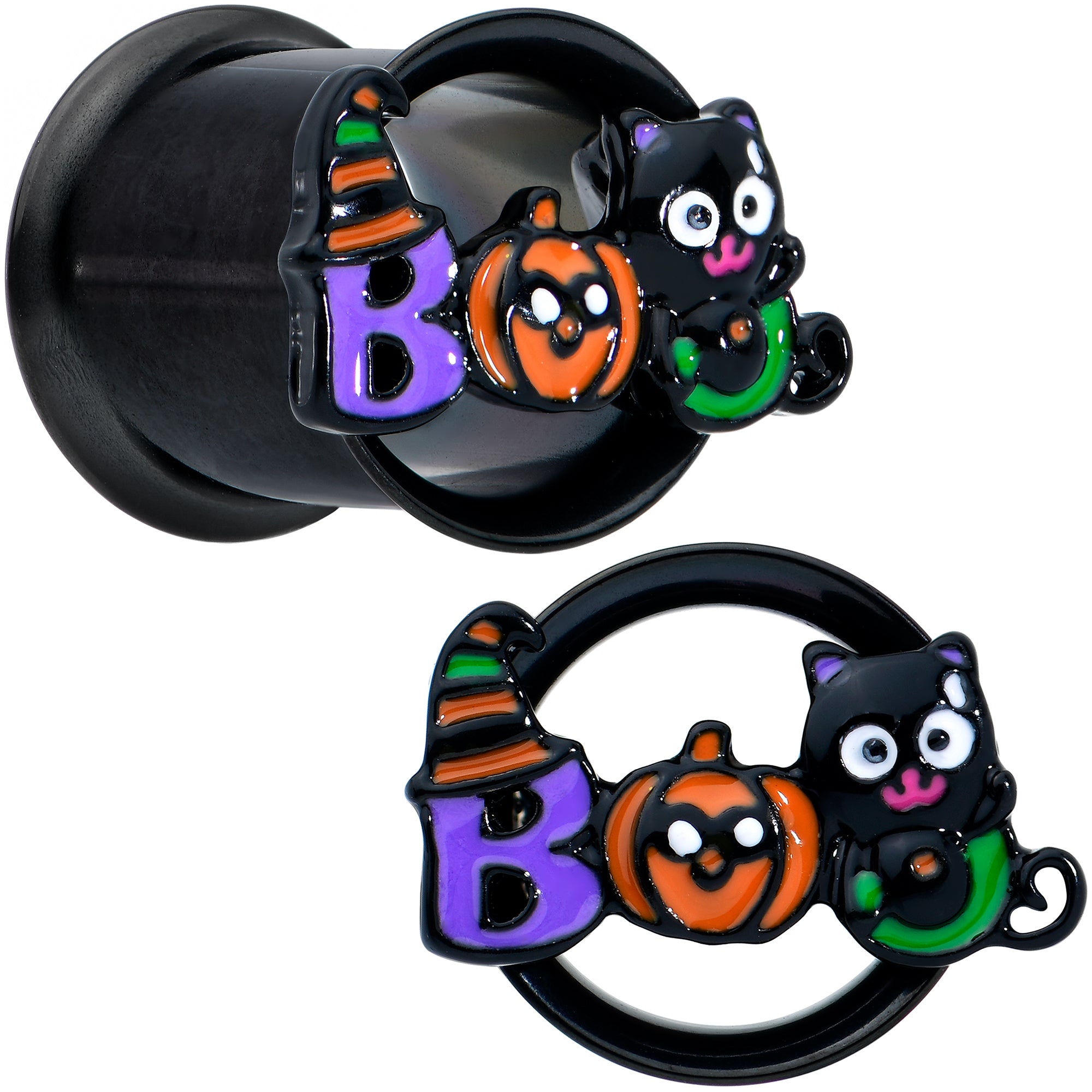 Black Boo Party Halloween Tunnel Plug Set