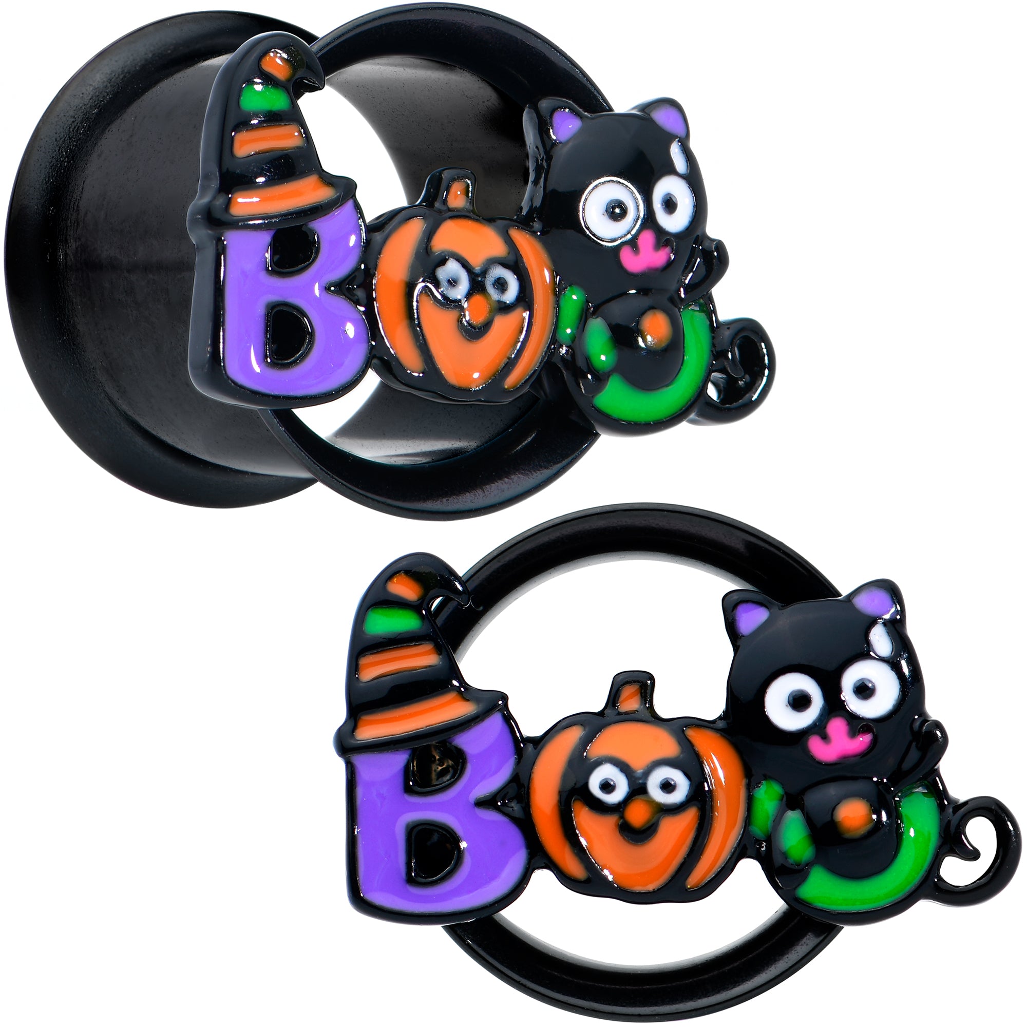 Black Boo Party Halloween Tunnel Plug Set