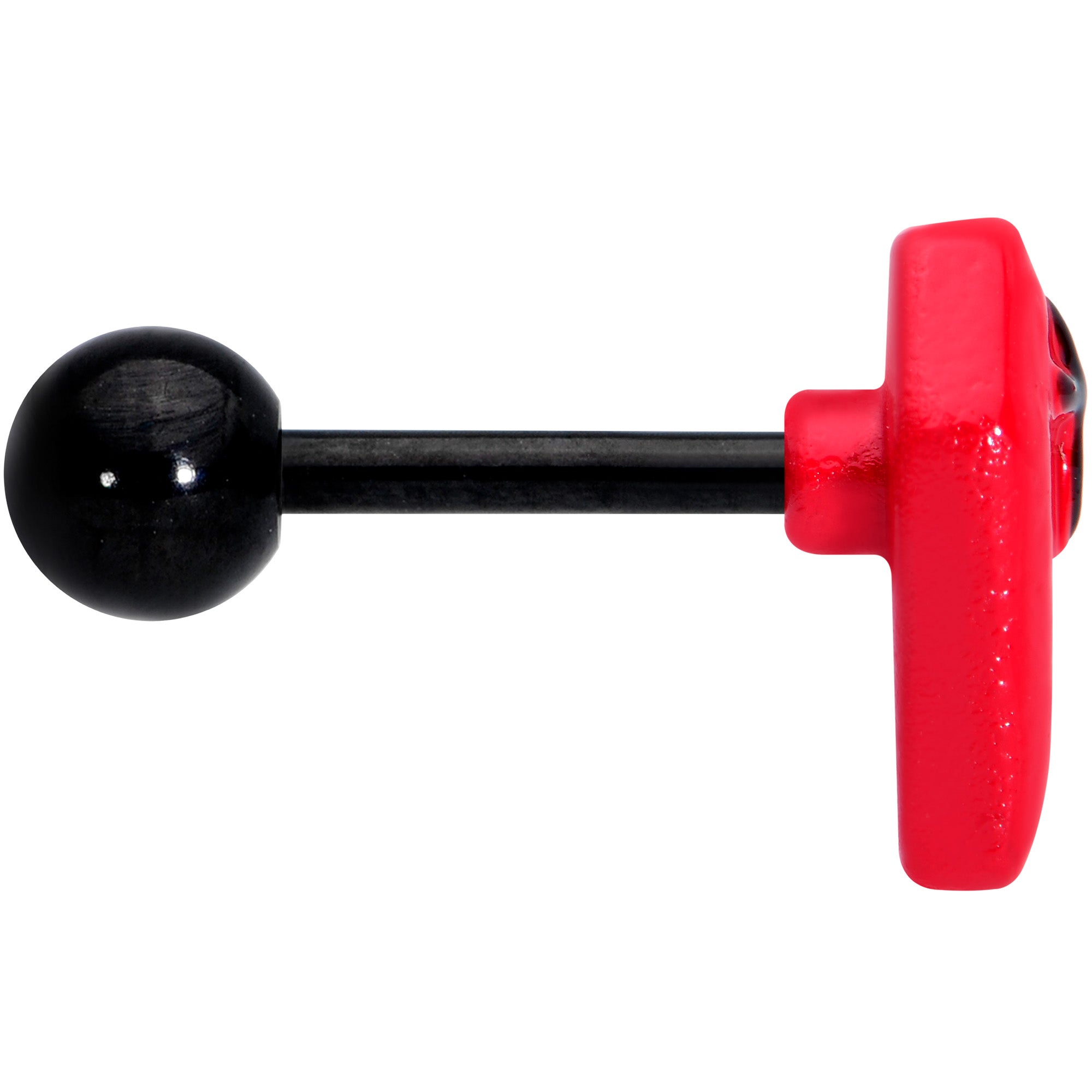 16G 1/4 Black Red Coffin Halloween Cartilage Tragus Earring