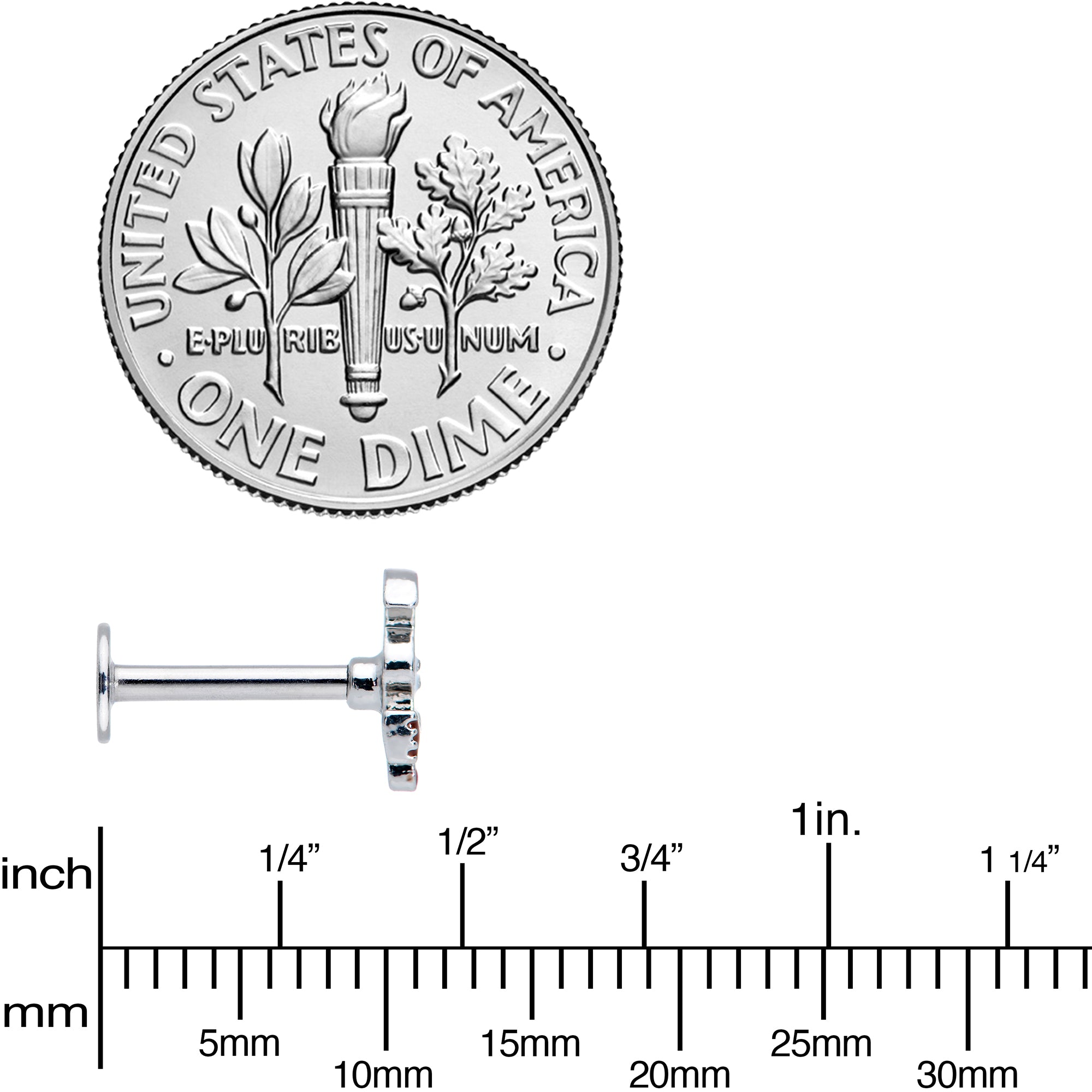 16G 5/16 Witch Hat Ghost Halloween Labret Monroe Tragus