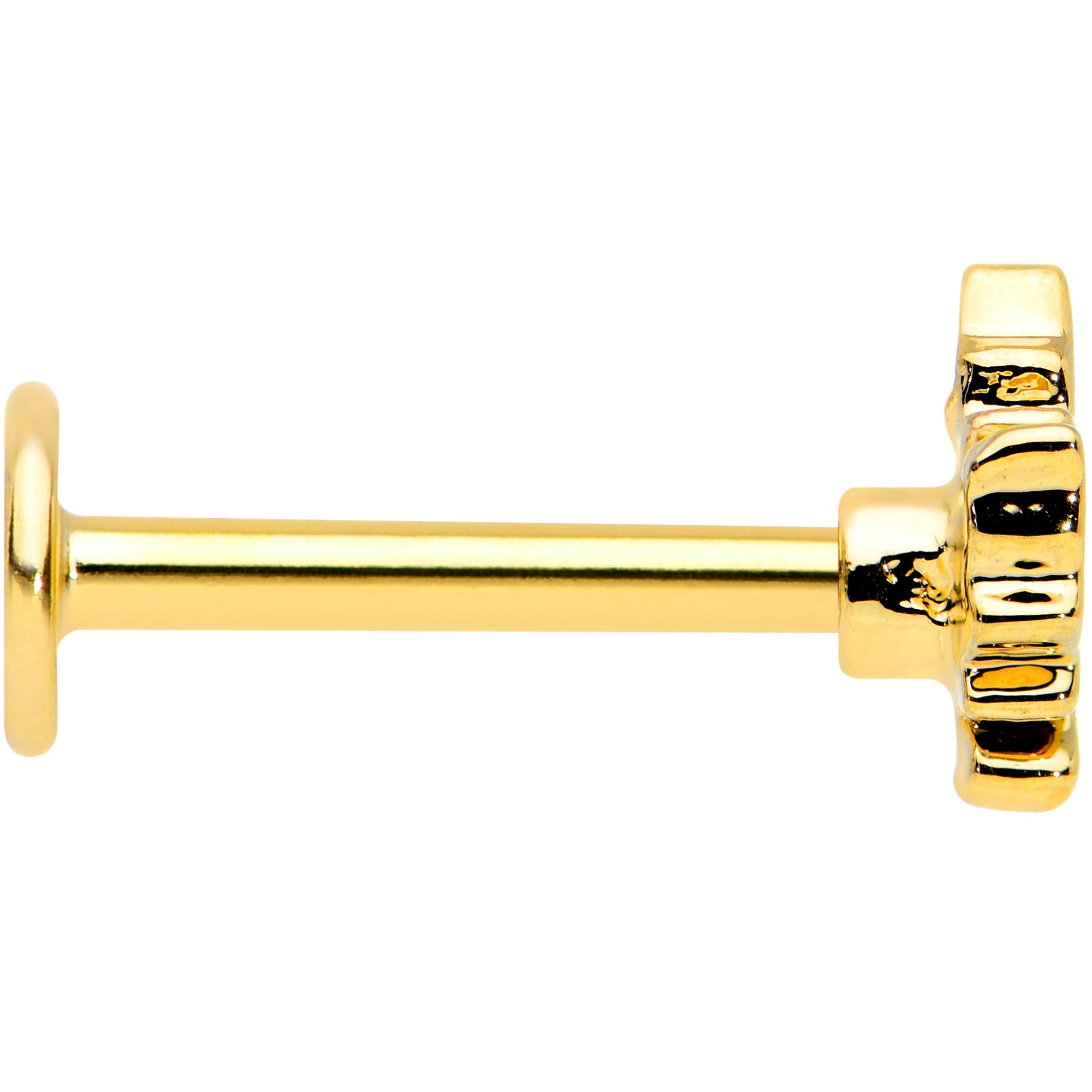 16G 5/16 Gold Tone Autumn White Maple Leaf Labret Monroe Tragus