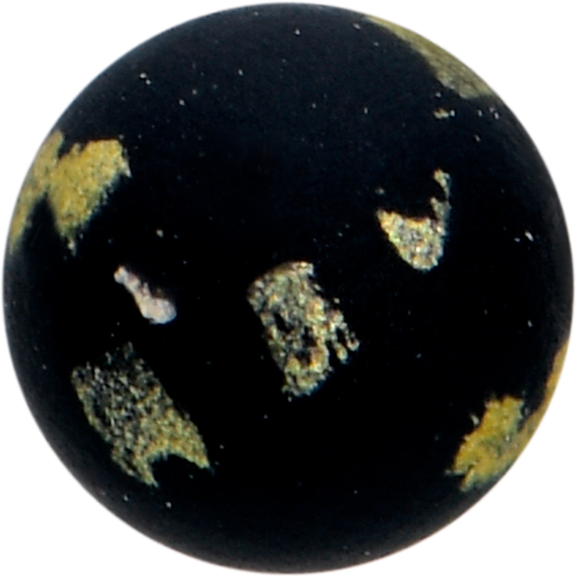 16G 5/16 Matte Black Splatter Pattern Labret Monroe Tragus