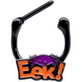 16 Gauge 5/16 Black Eek Purple Spider Halloween Cartilage Clicker