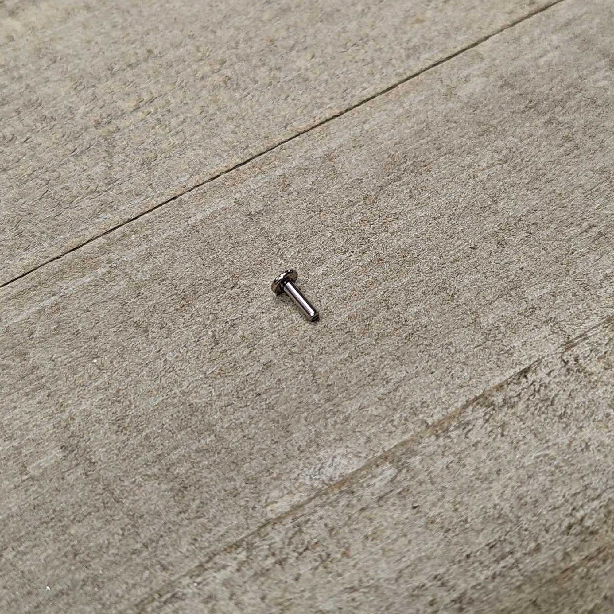 14G 1/4 G23 Titanium Threadless Post Only Labret Monroe Tragus