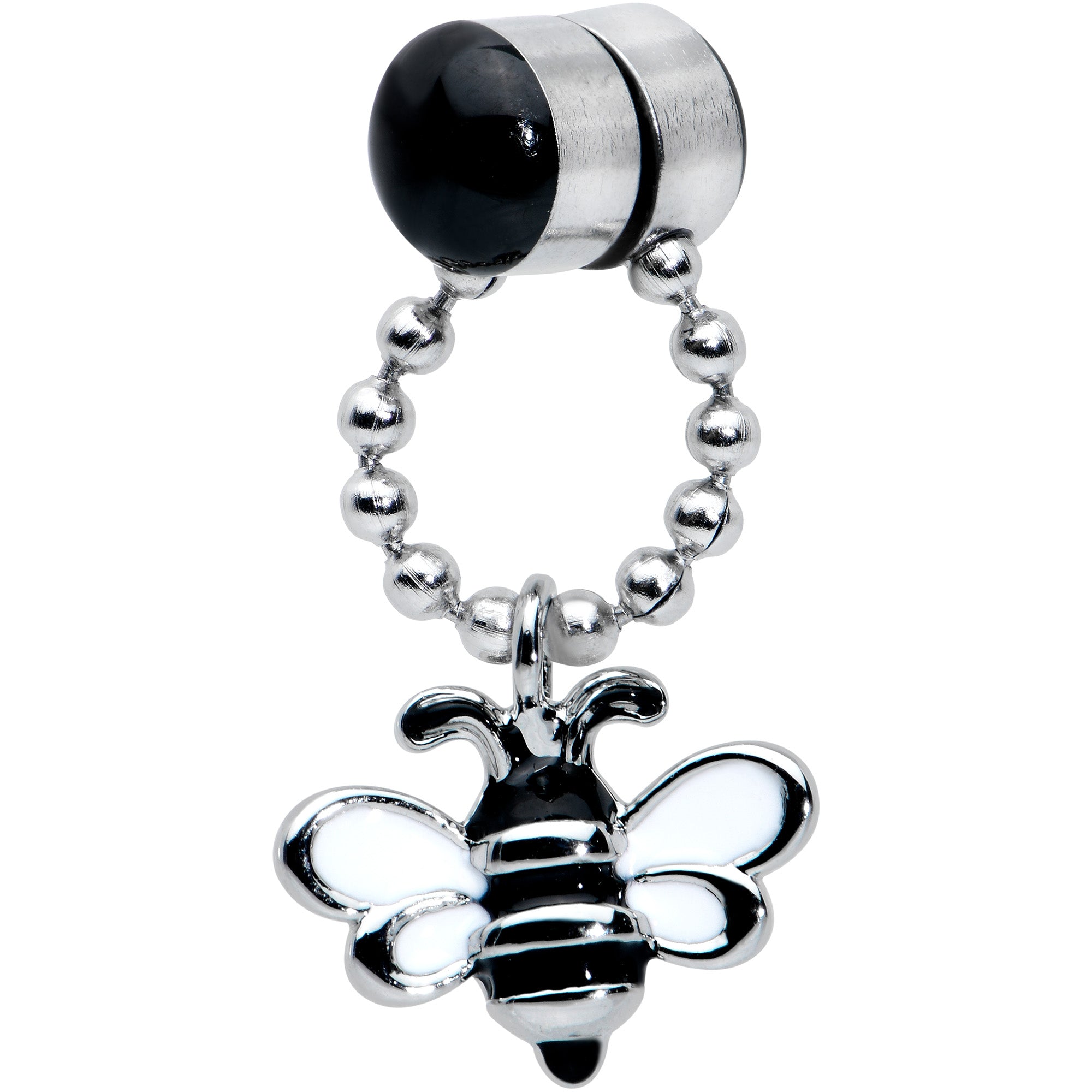 Bee Chain Dangle Non Pierced Magnetic Clip On Fake Septum Ring