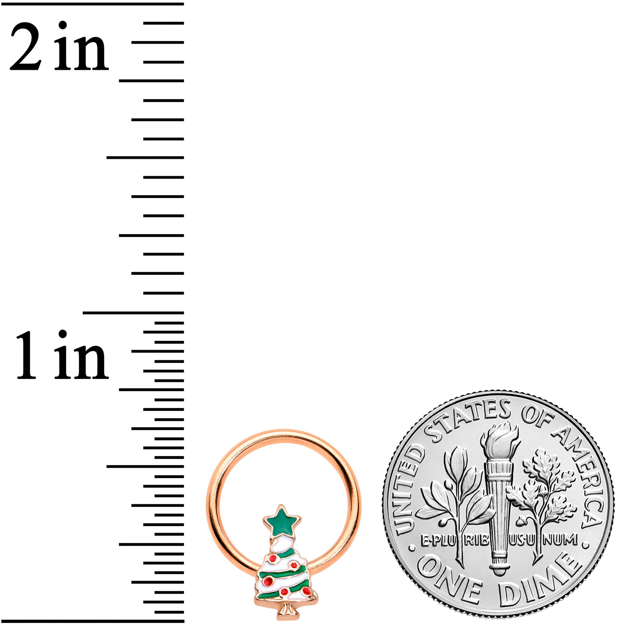 16G 3/8 Rose Gold Tone Snowman Christmas BCR Horseshoe Set of 4