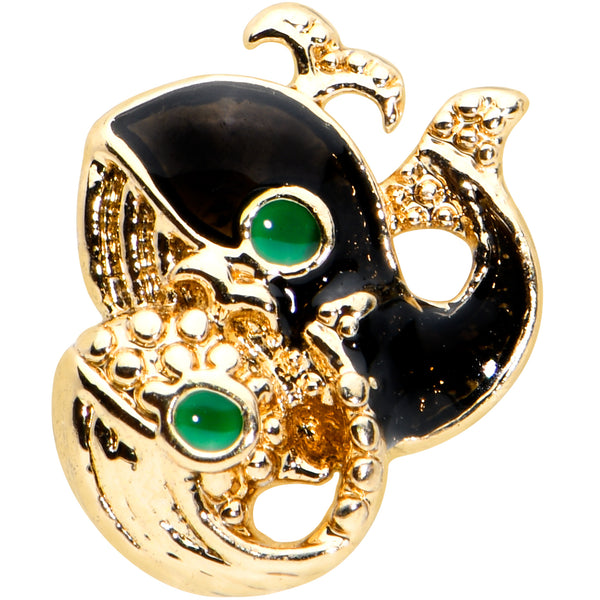 16 Gauge 1/4 Gold Tone Mom Baby Whale Orca Cartilage Tragus Earring