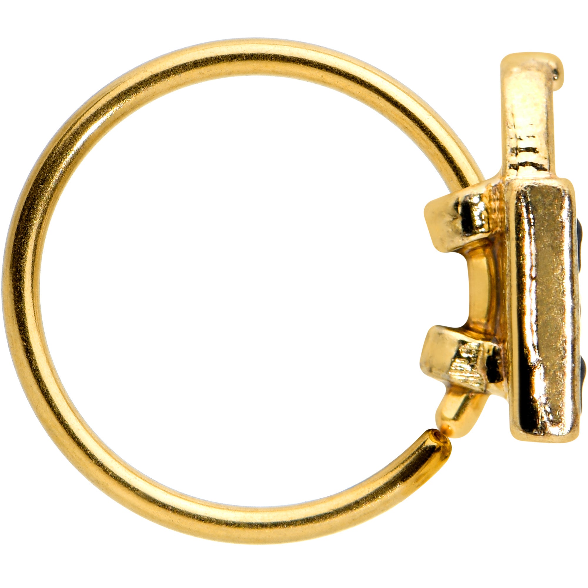 20G 5/16 Gold Tone Trick or Treat Bag Halloween Nose Hoop