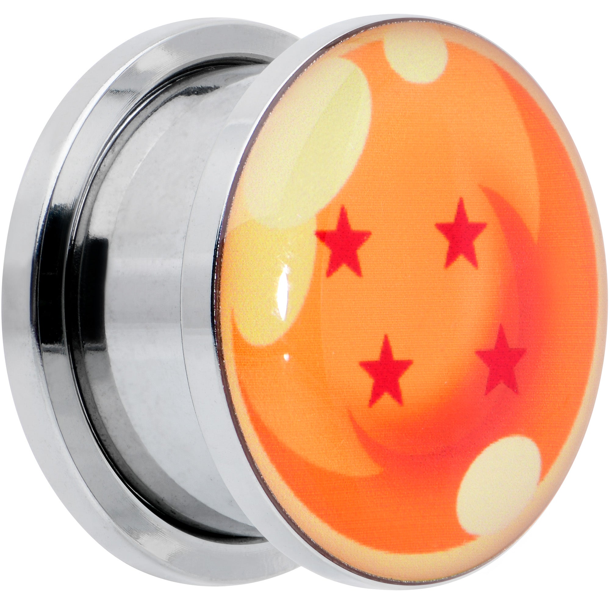 Licensed Dragonball Z Orange 4 Starball Screw Fit Plug Set