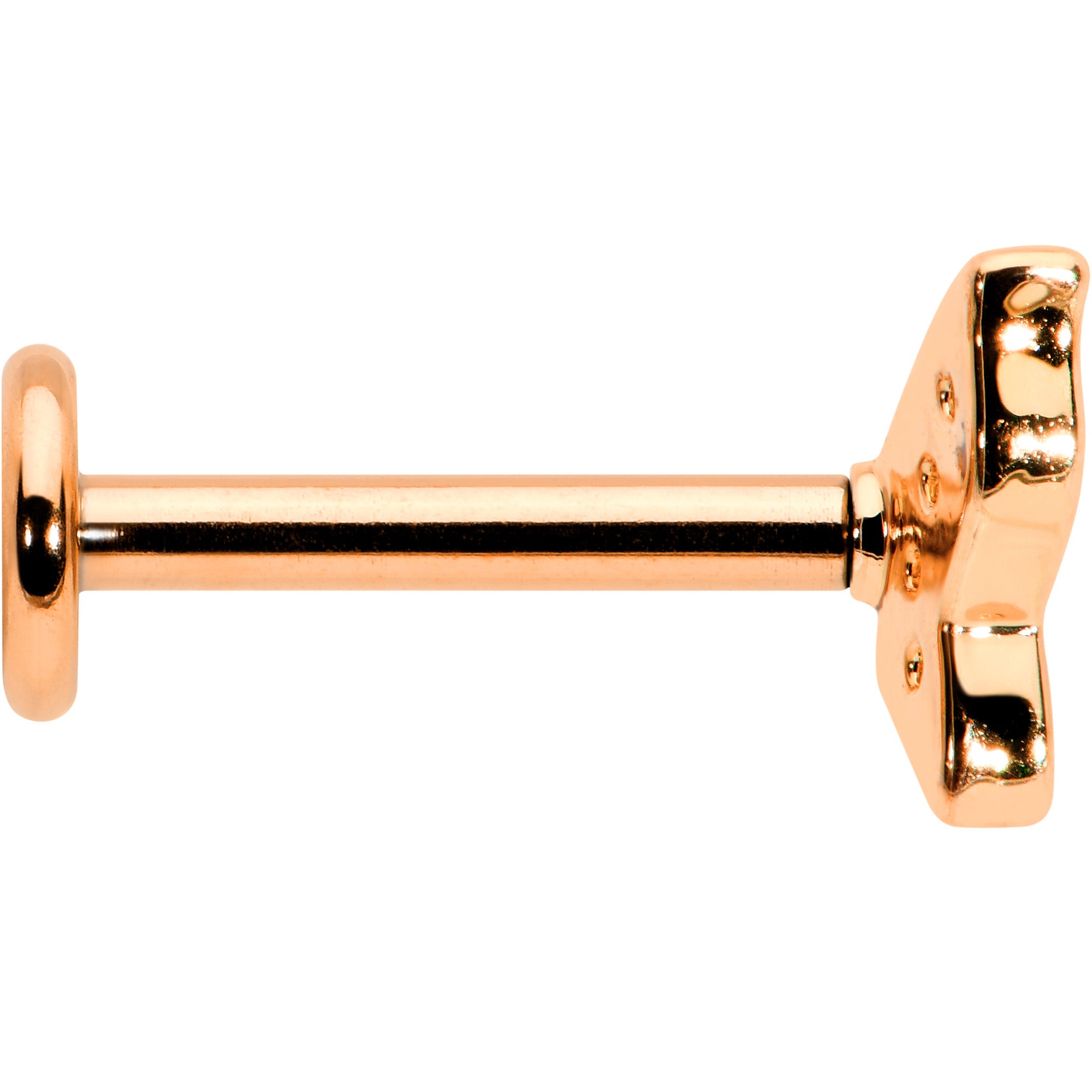 16G 5/16 Clear Gem Rosy Tone Butterfly Internally Threaded Labret