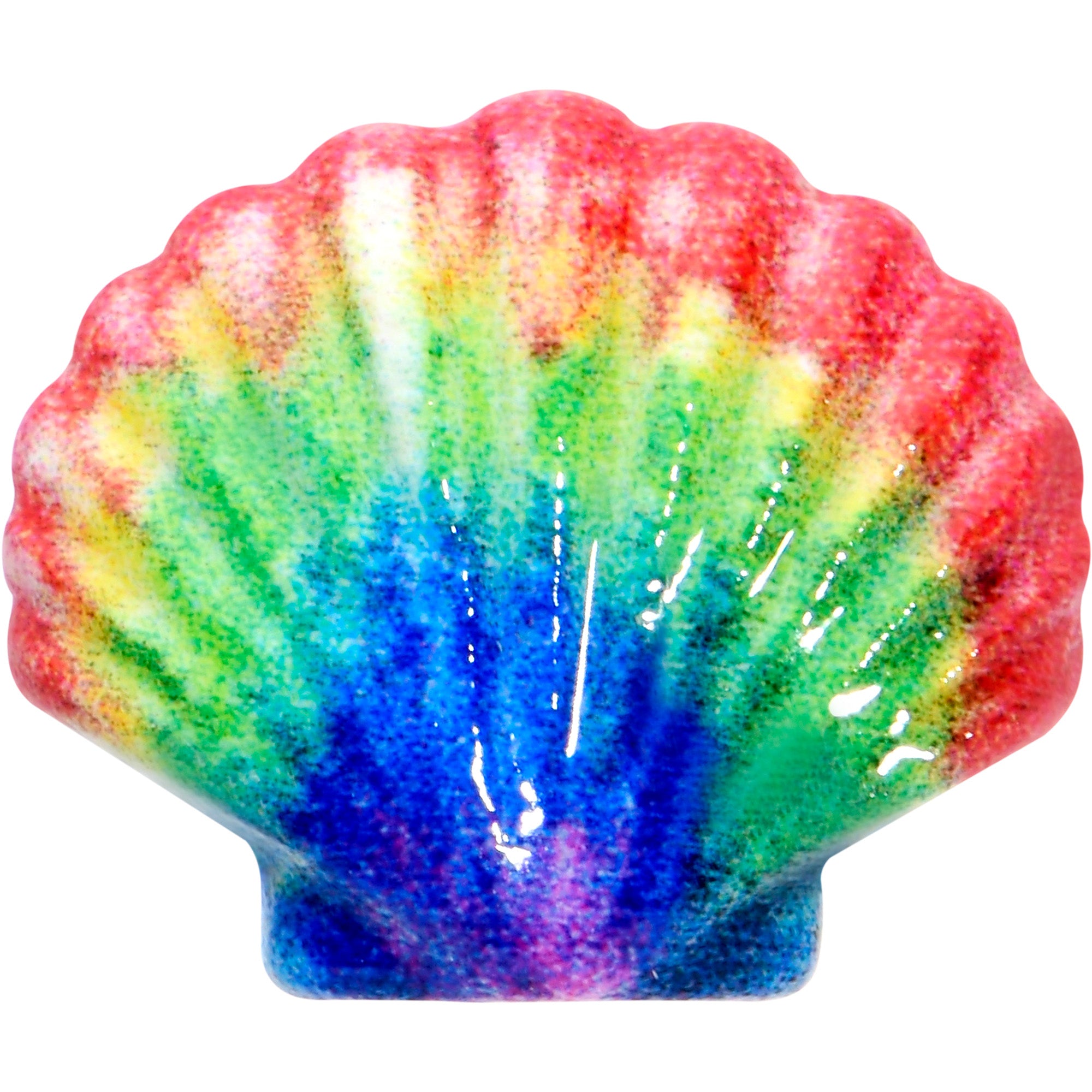 20G 1/4 Gold Tone Rainbow Scallop Shell Nose Bone