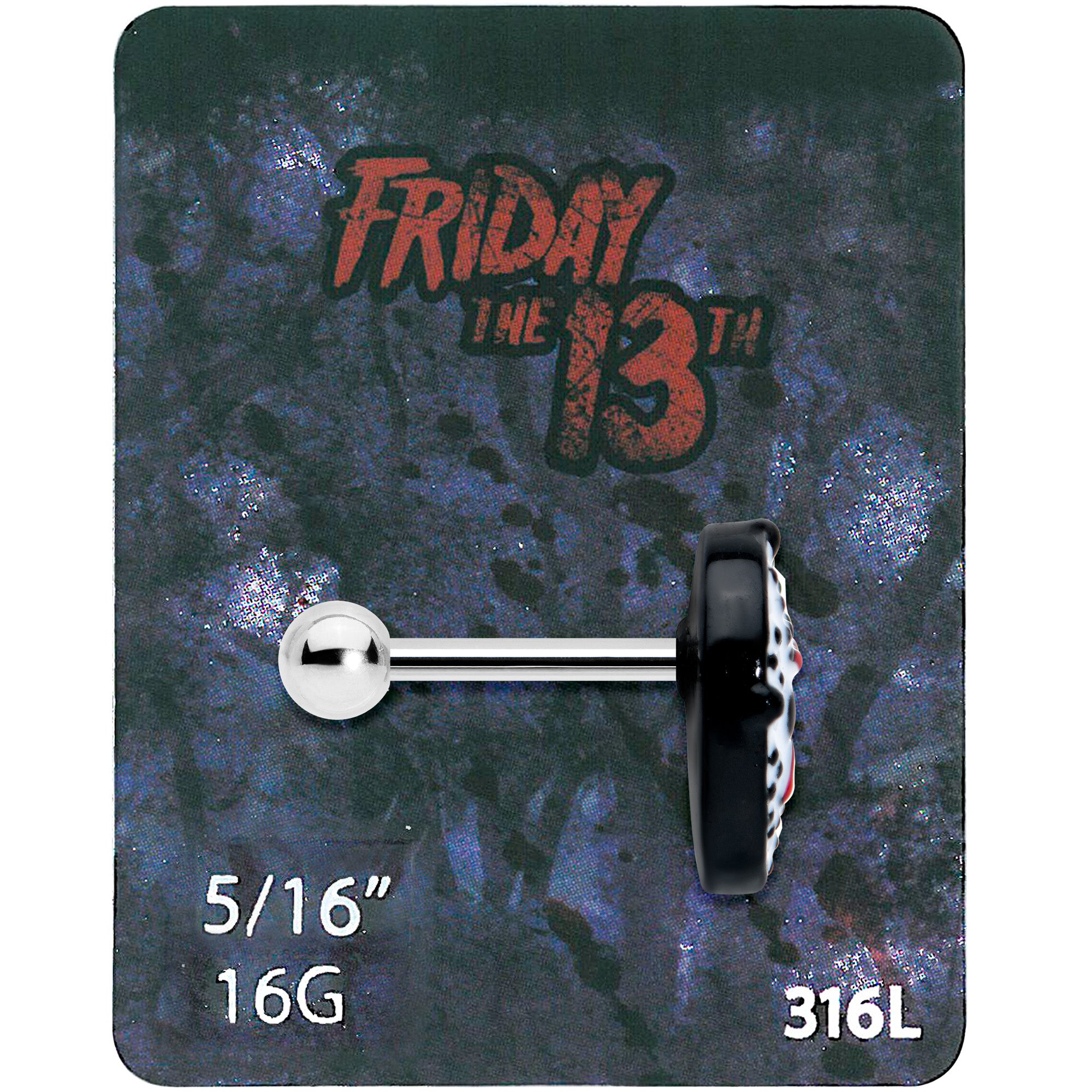 16G 5/16 Licensed Friday the 13th Jason Mask Cartilage Tragus