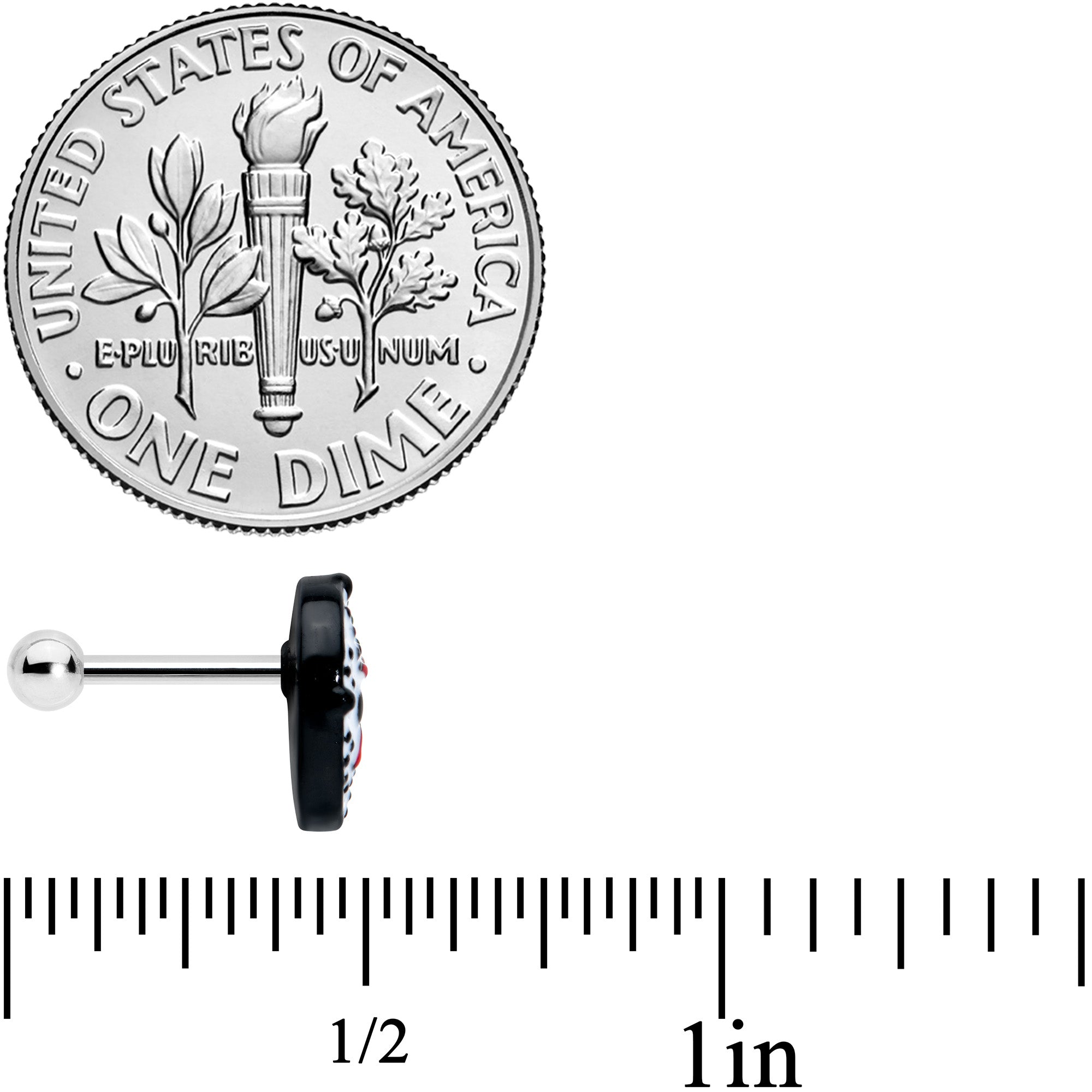 16G 5/16 Licensed Friday the 13th Jason Mask Cartilage Tragus