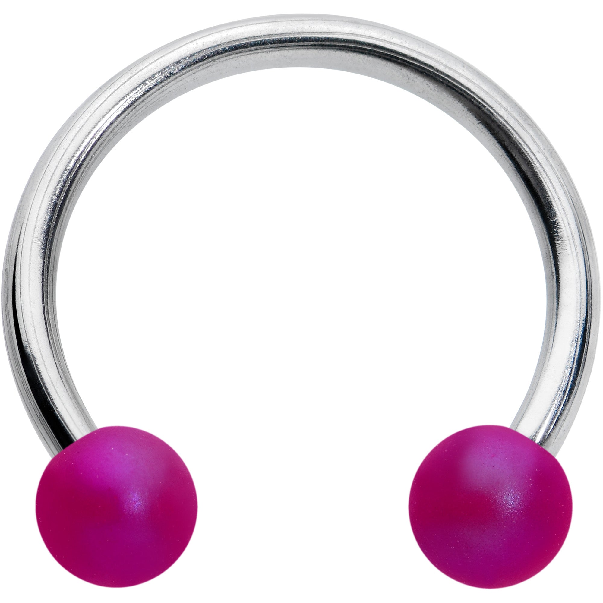 16G 3/8 Matte Purple Aurora Horseshoe Circular Barbell