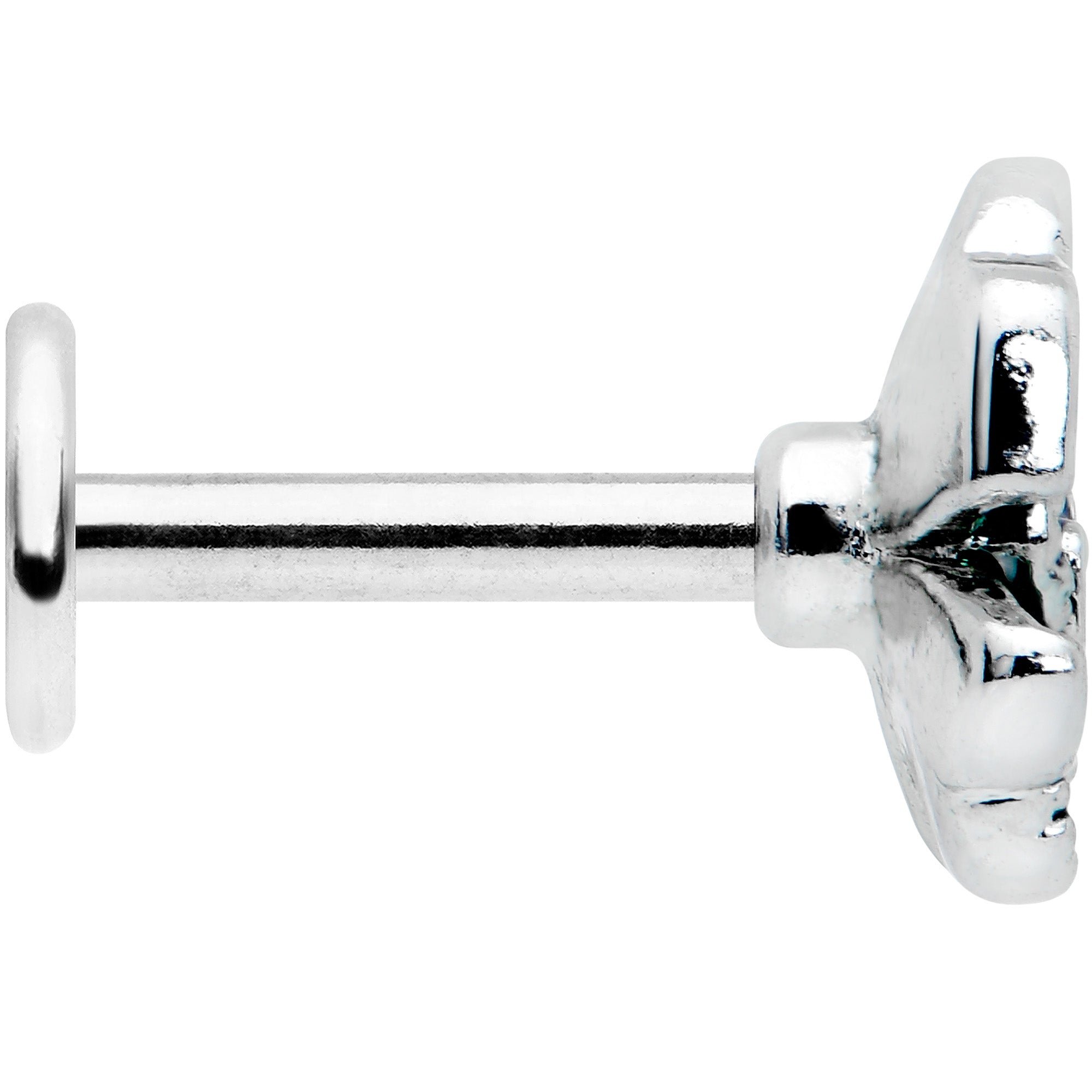 16G 1/4 Spring Flower Green Blue Labret Monroe Tragus