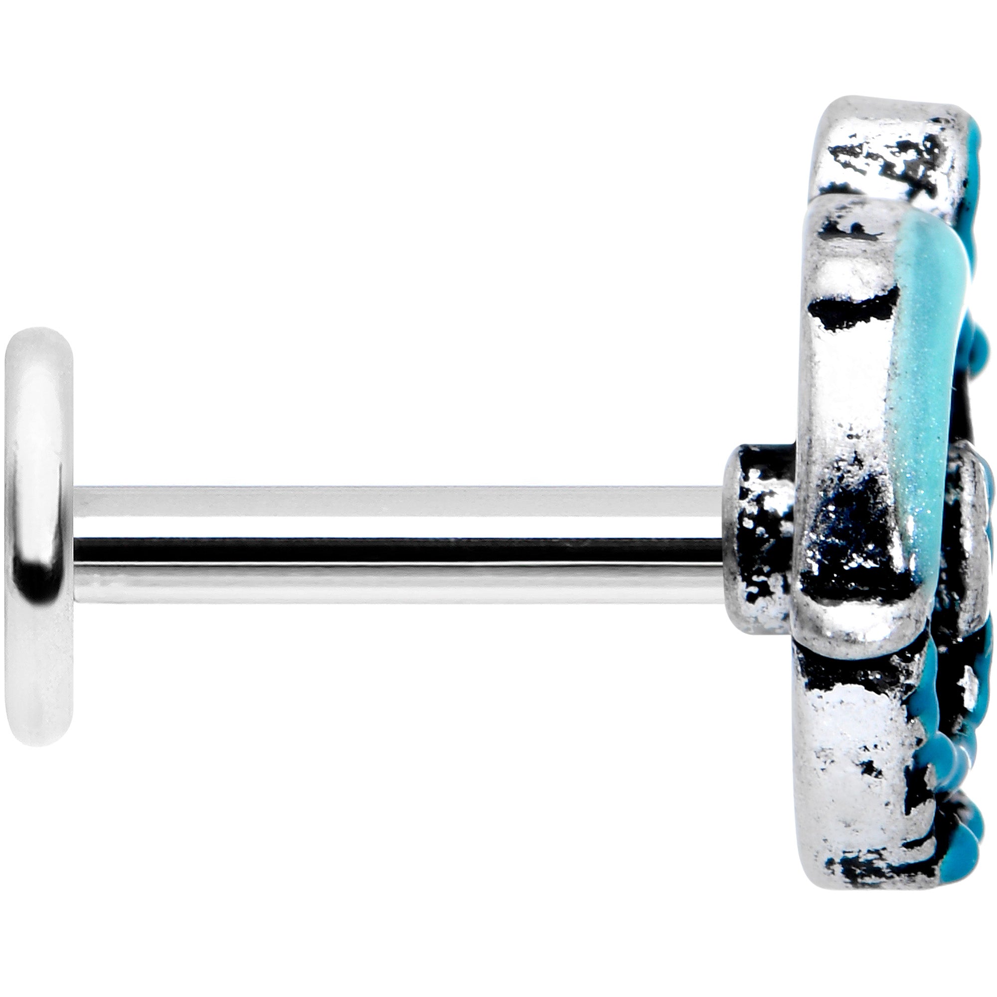 16G 1/4 Leaping Blue Dolphin Labret