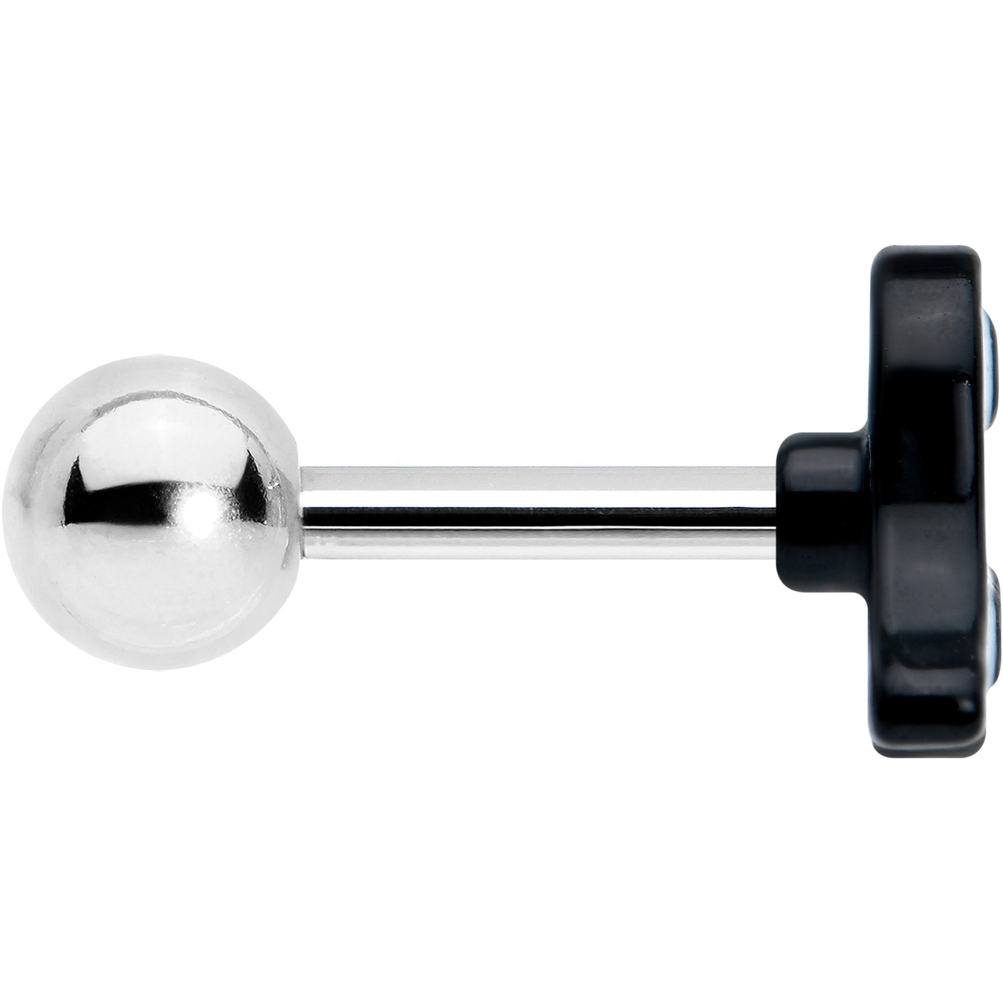 16G 1/4 White Ghost Glow in the Dark Cartilage Tragus Earring