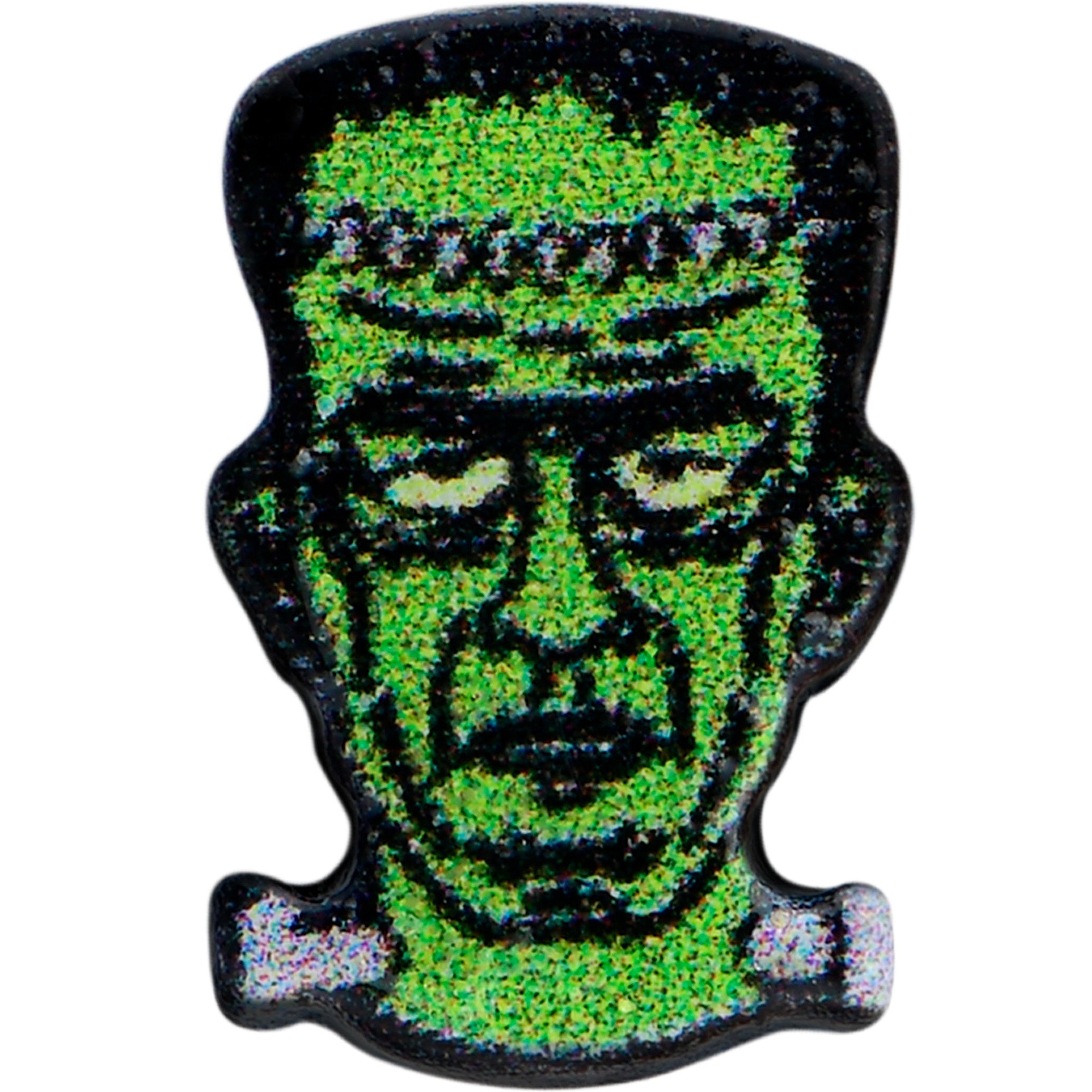 16G 1/4 Frankenstein Head Green Glow in the Dark Cartilage Earring