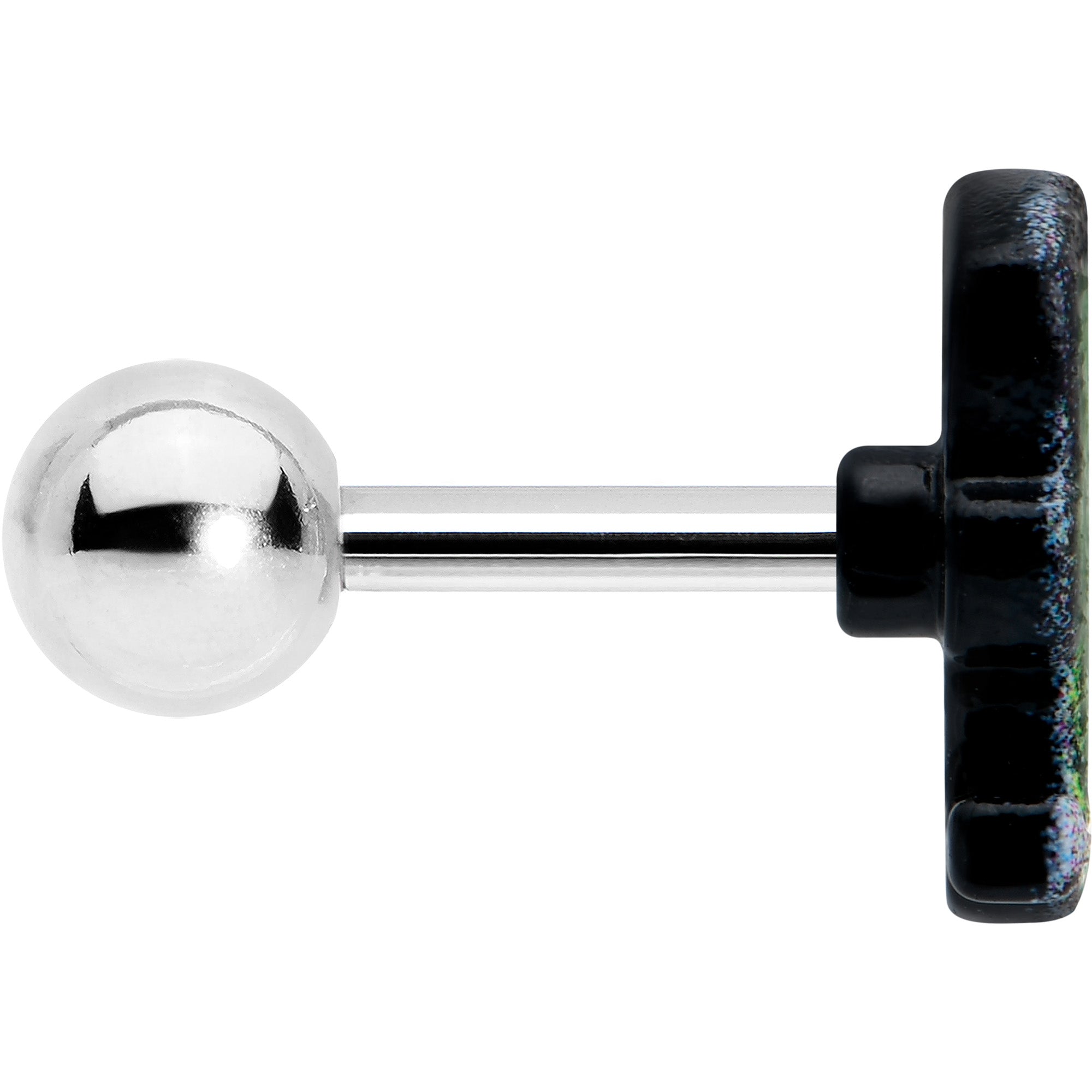 16G 1/4 Frankenstein Head Green Glow in the Dark Cartilage Earring