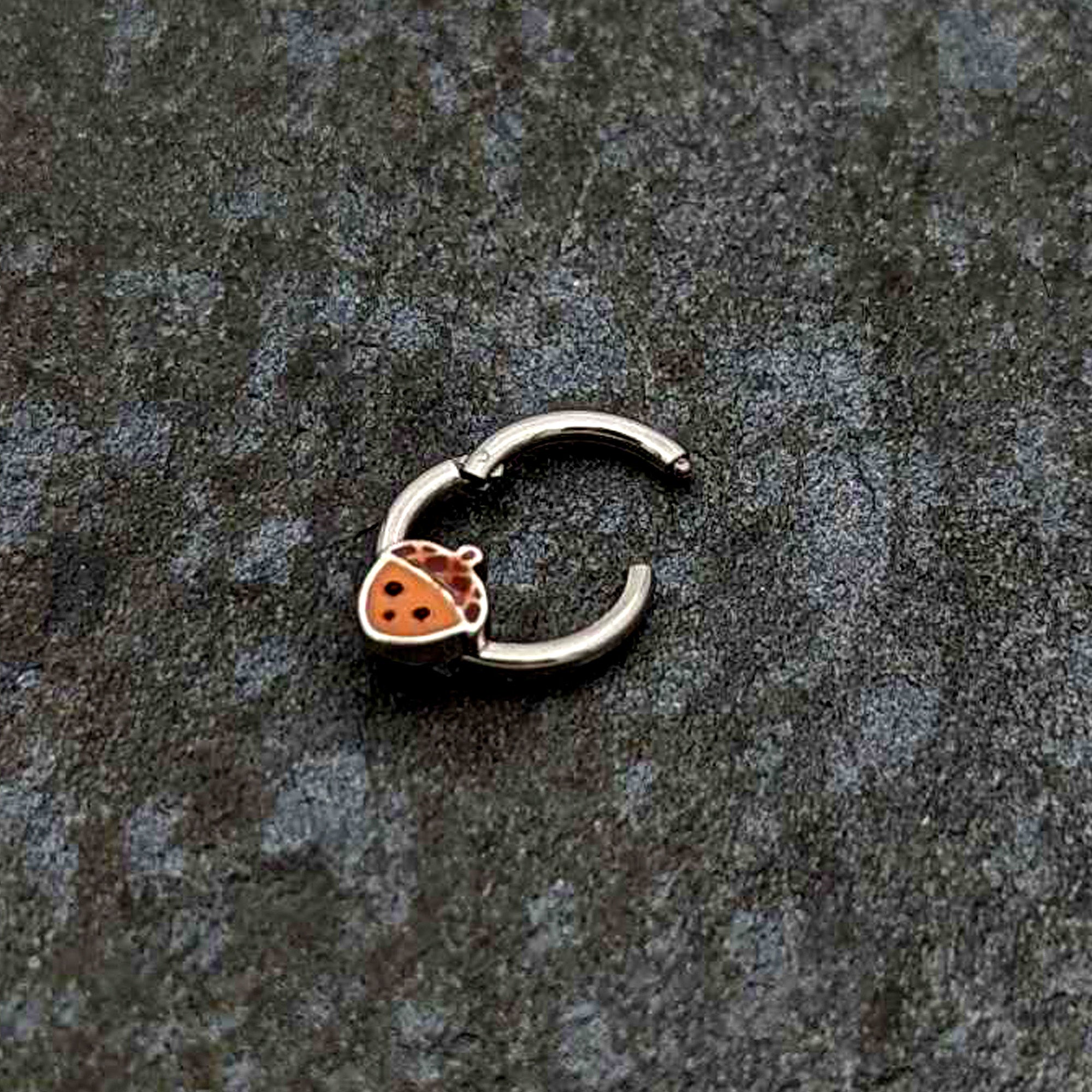 16G 5/16 Fall Acorn Face Brown Autumn Hinged Segment Ring