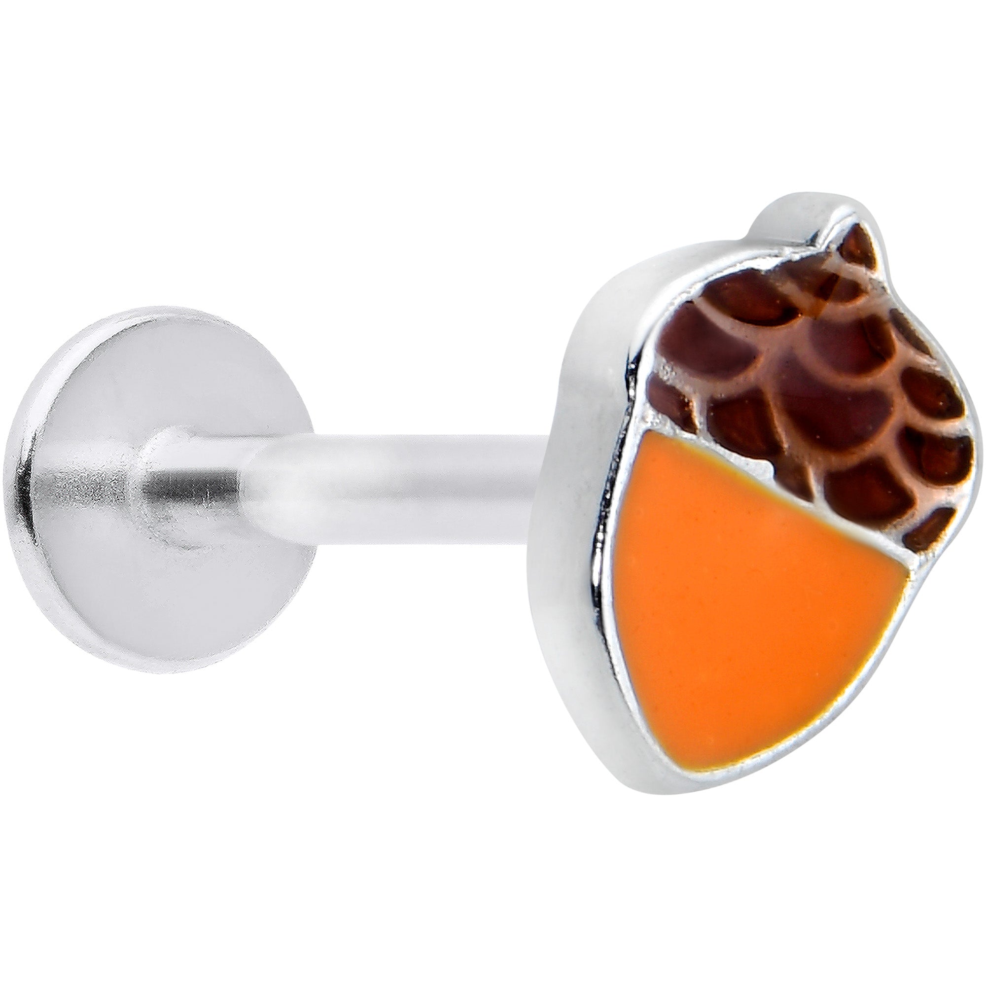 16G 5/16 Autumn Acorn Orange Brown Labret Monroe Tragus