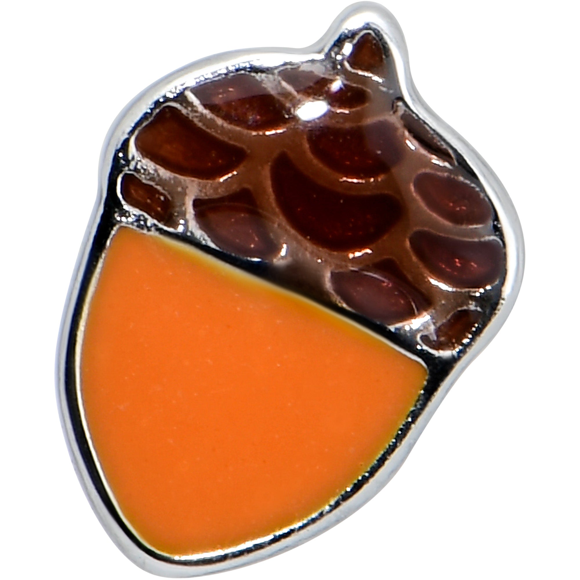 16G 5/16 Autumn Acorn Orange Brown Labret Monroe Tragus