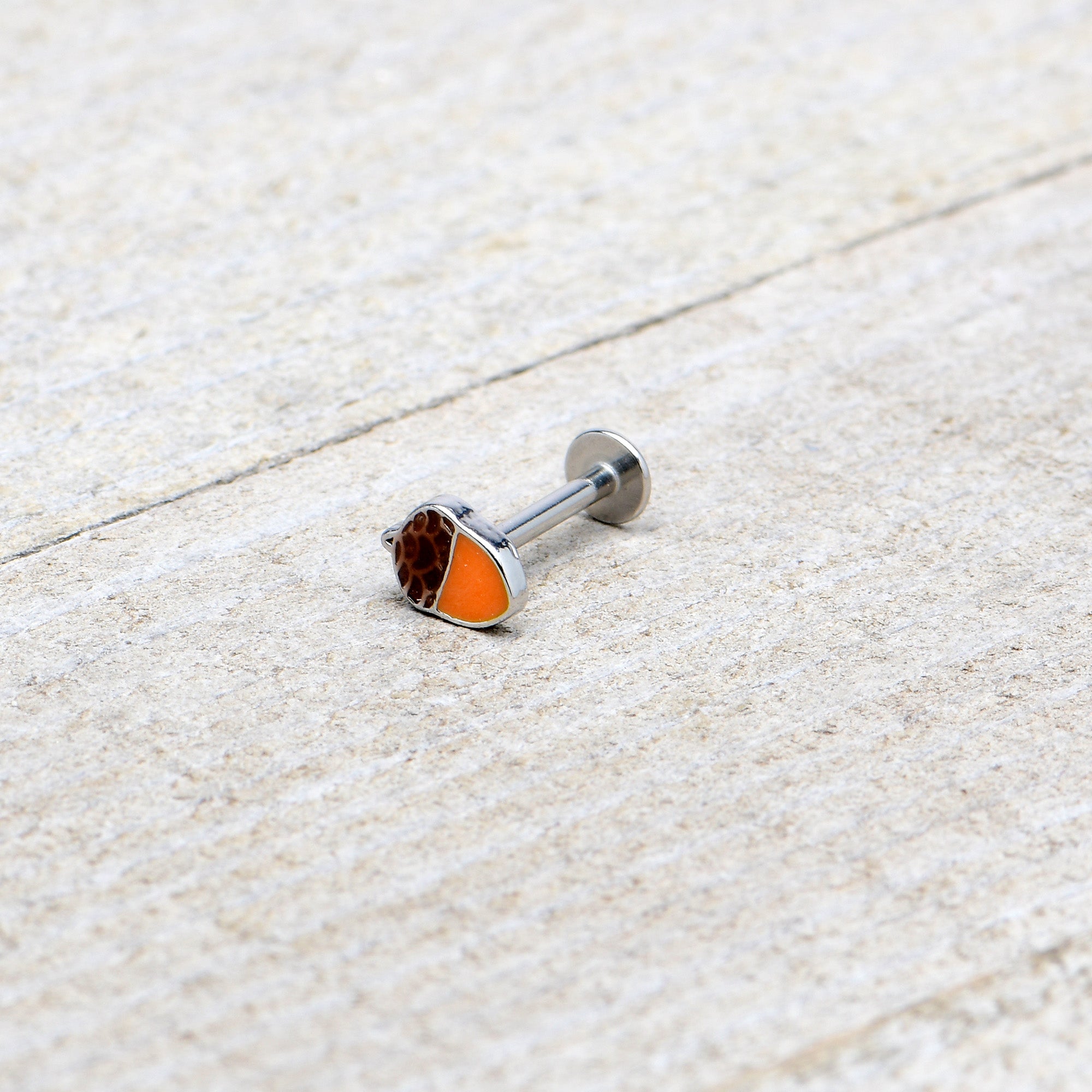 16G 5/16 Autumn Acorn Orange Brown Labret Monroe Tragus