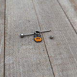 14 Gauge Halloween Kerchief Pumpkin Dangle Project Bar 38mm
