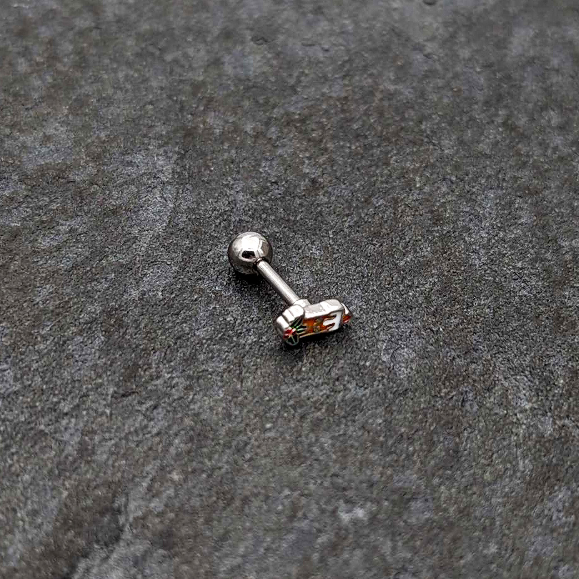 16G 1/4 Sweet Holiday Christmas Candle Cartilage Tragus Earring