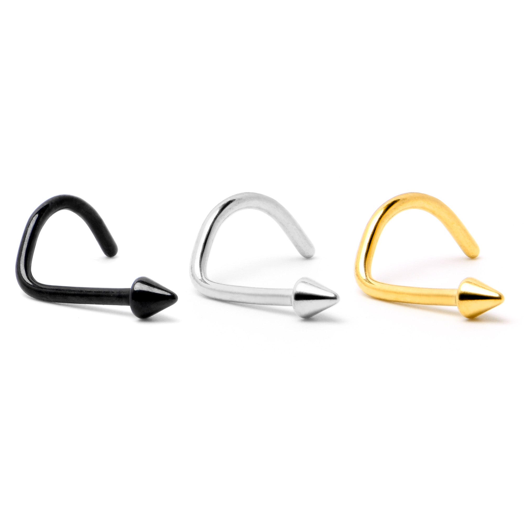 20G 1/4 ASTM F-136 Implant Grade Titanium Cone End Left Side Nose Screw