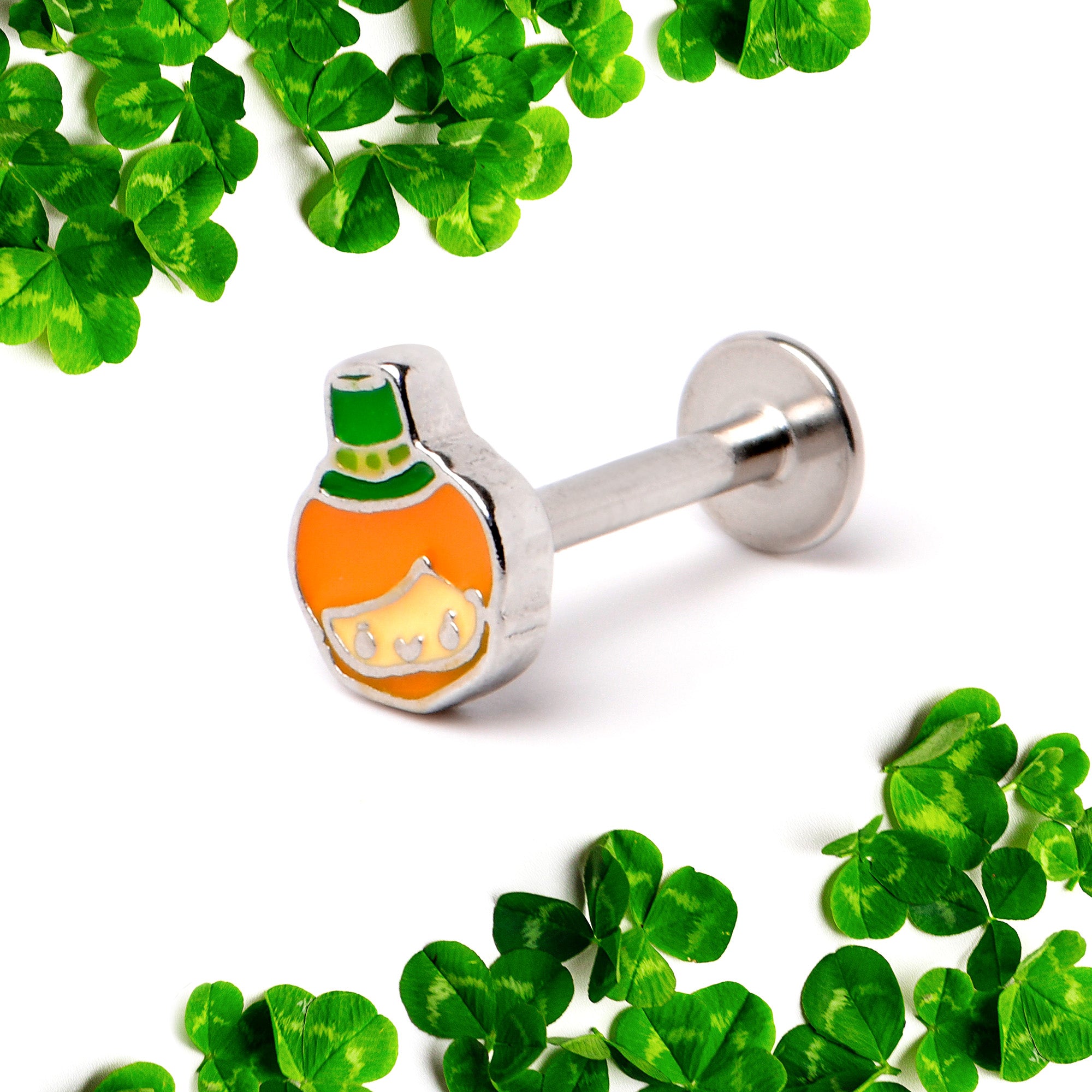 16G 5/16 Sweet Happy Leprechaun St Patricks Labret Monroe Tragus