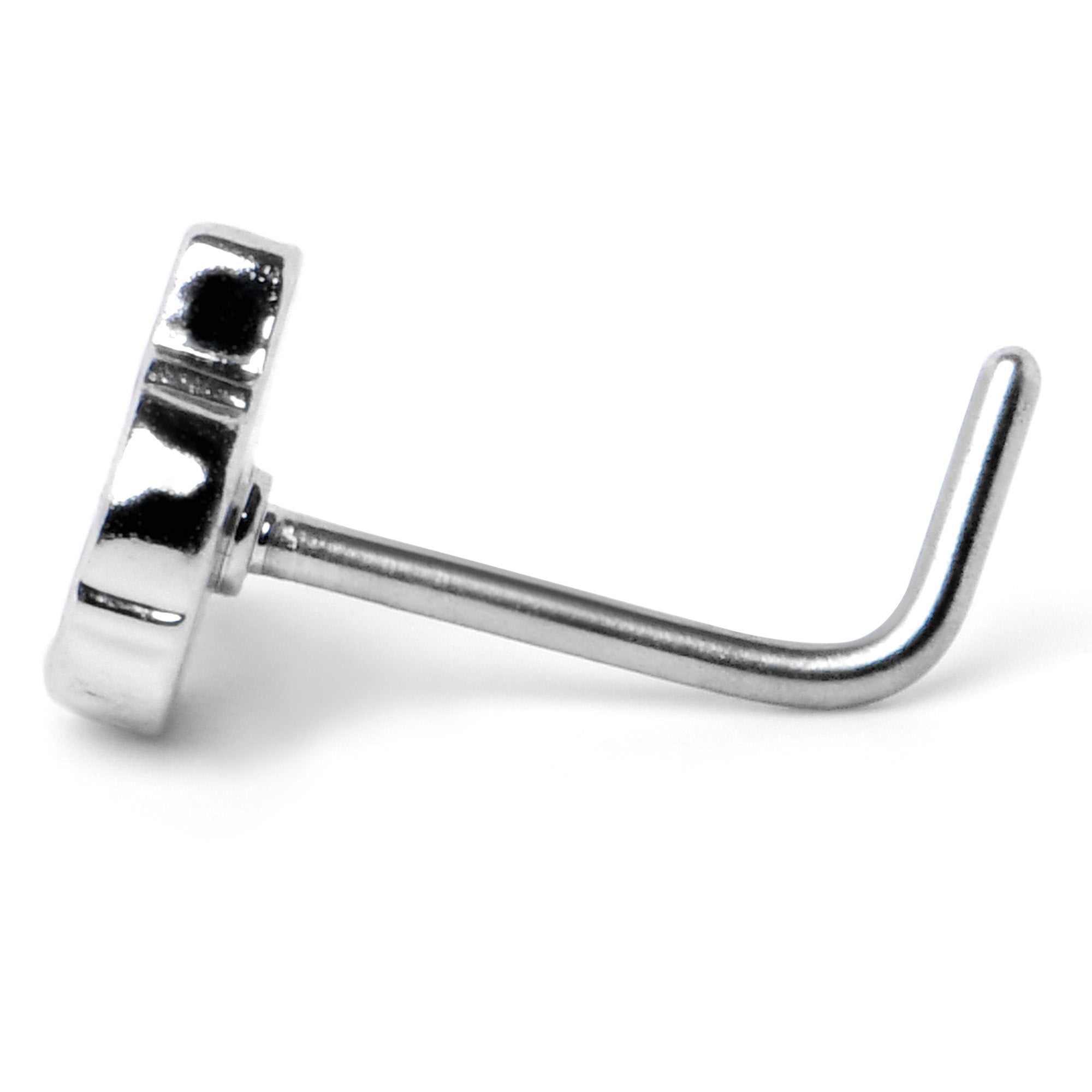 20G 7mm Sweet Happy Leprechaun St Patricks L Shape Nose Ring