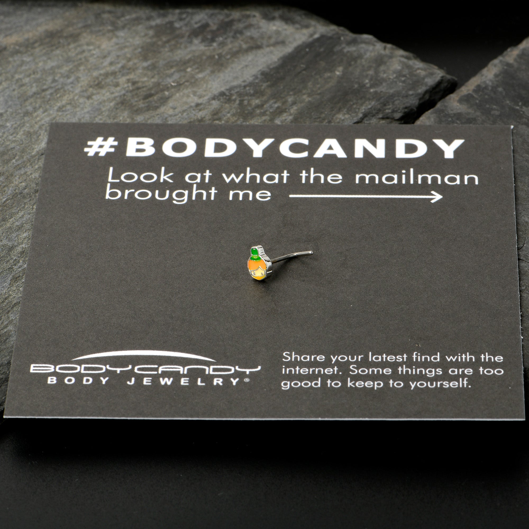 20G 7mm Sweet Happy Leprechaun St Patricks L Shape Nose Ring