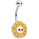 Sunflower Skull Belly Ring